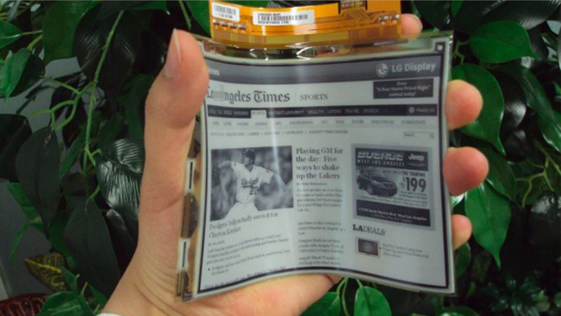 Mar. 29, 2012: LG Displays announced plans to begin manufacturing flexible LCD screens, suggesting that roll-up ebooks are just around the corner.