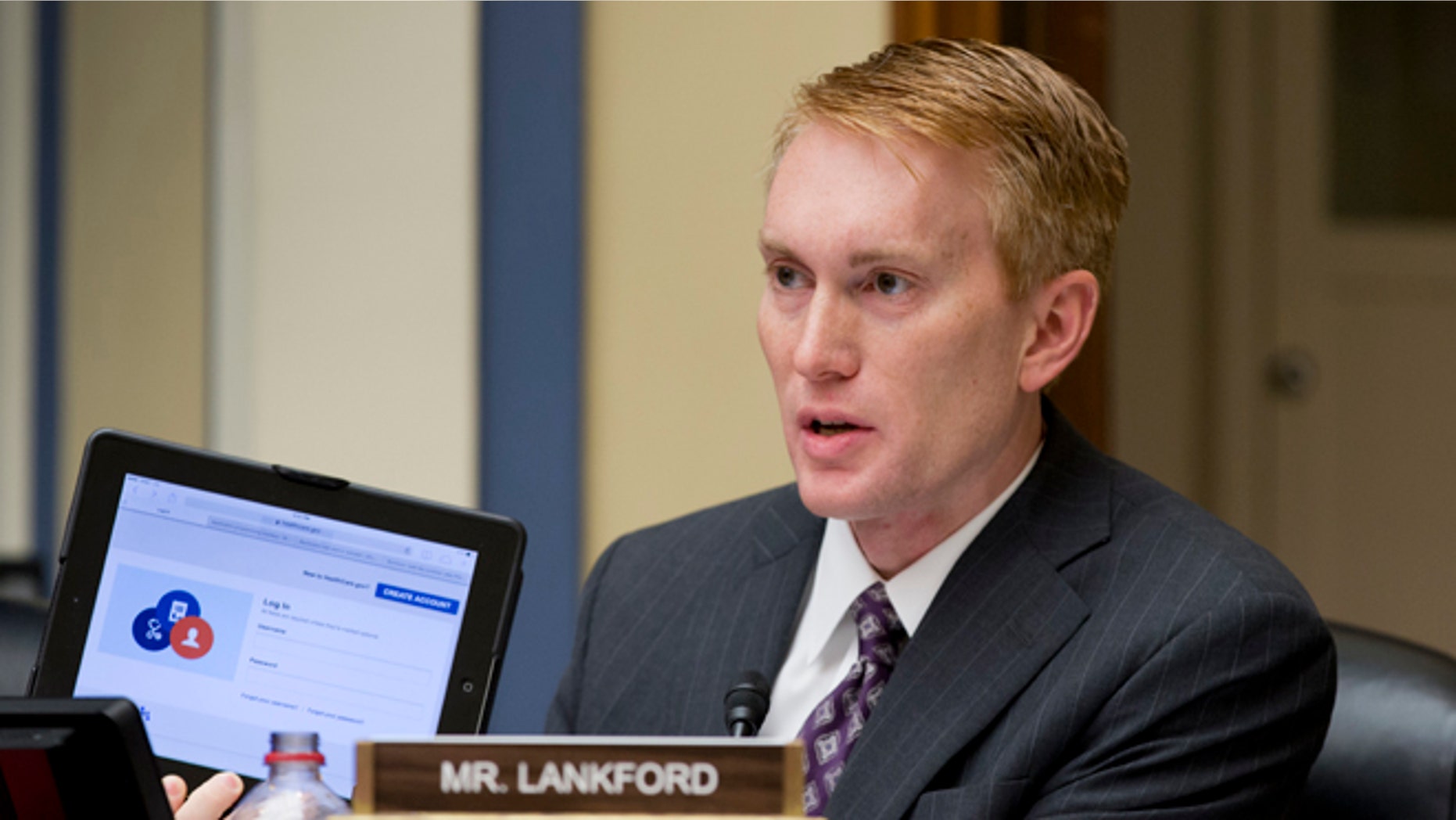 FILE: Nov. 13, 2013: Rep. James Lankford, R-Okla., on Capitol Hill, in Washington, D.C.