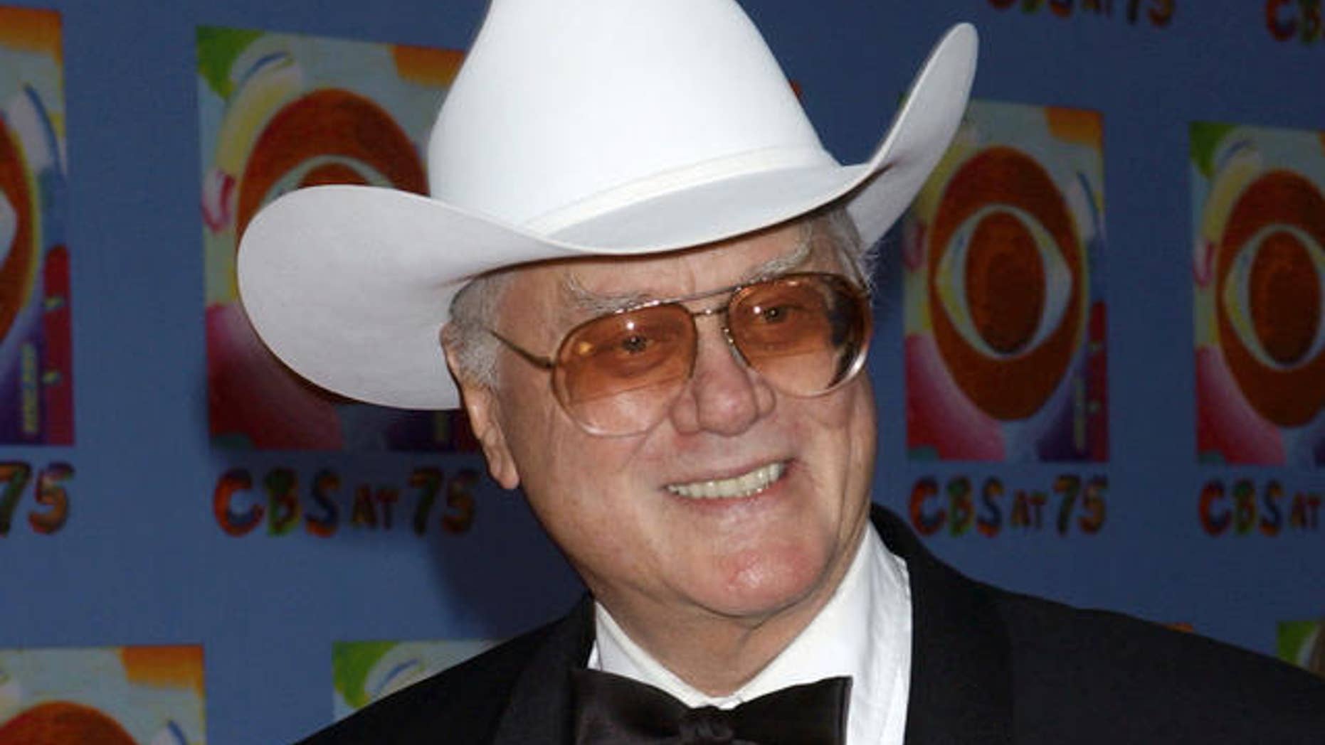 Larry Hagman is shown in a 2003 photo.