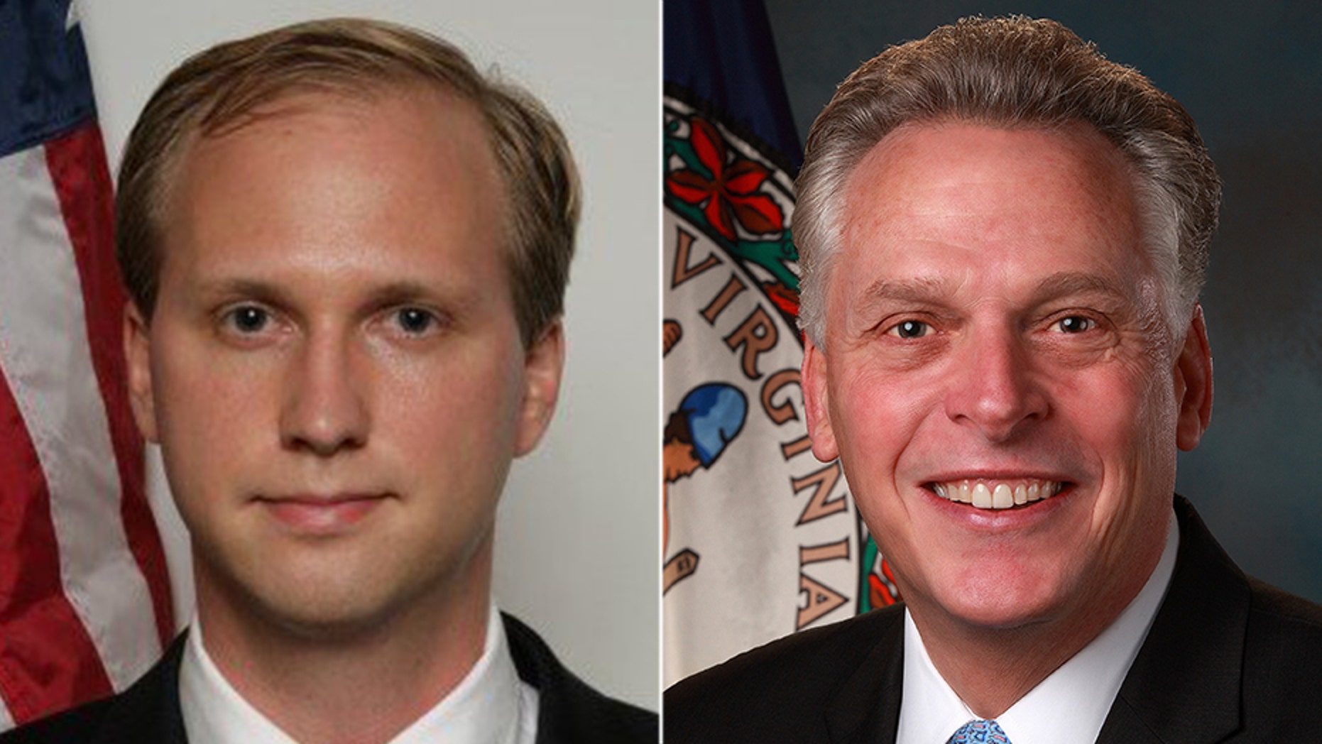Nathan Larson, left, an admitted pedophile, is legally able to run for Congress in Virginia this year because of a 2016 decision by then-Gov. Terry McAuliffe to restore voting rights to thousands of criminals.