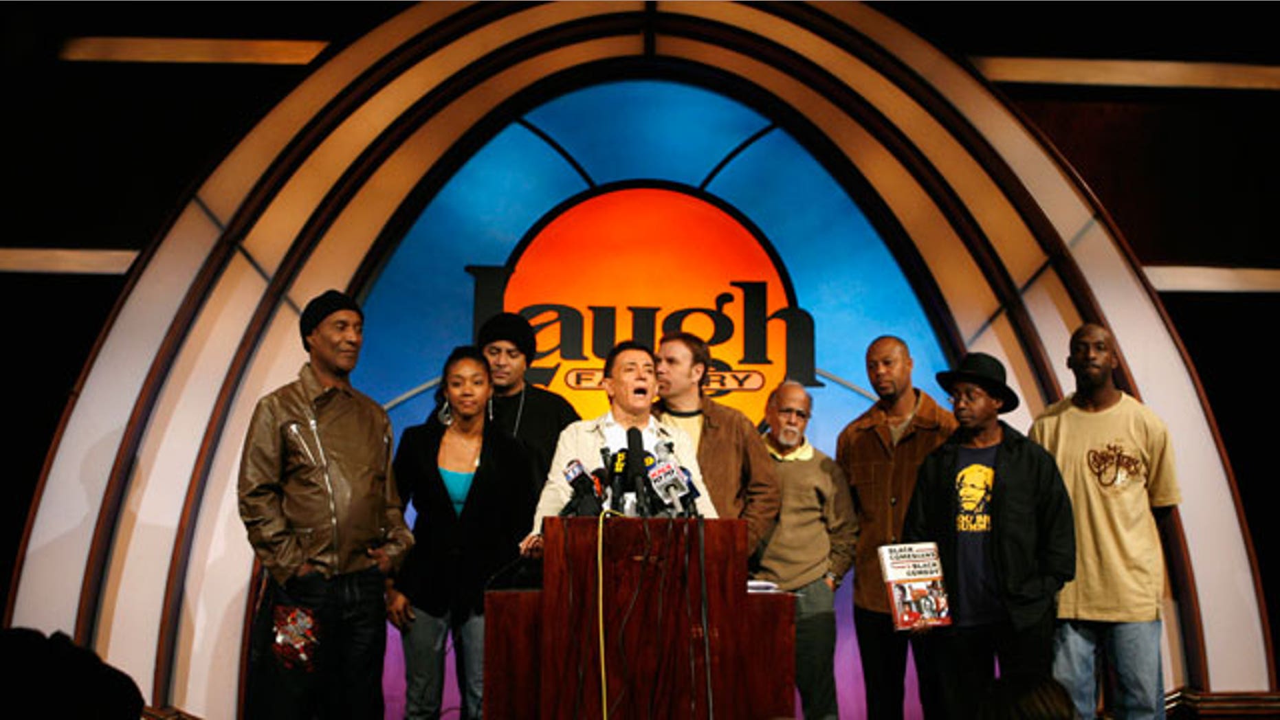 FILE: Jamie Masada speaks at the Laugh Factory comedy club in West Hollywood. (Reuters)