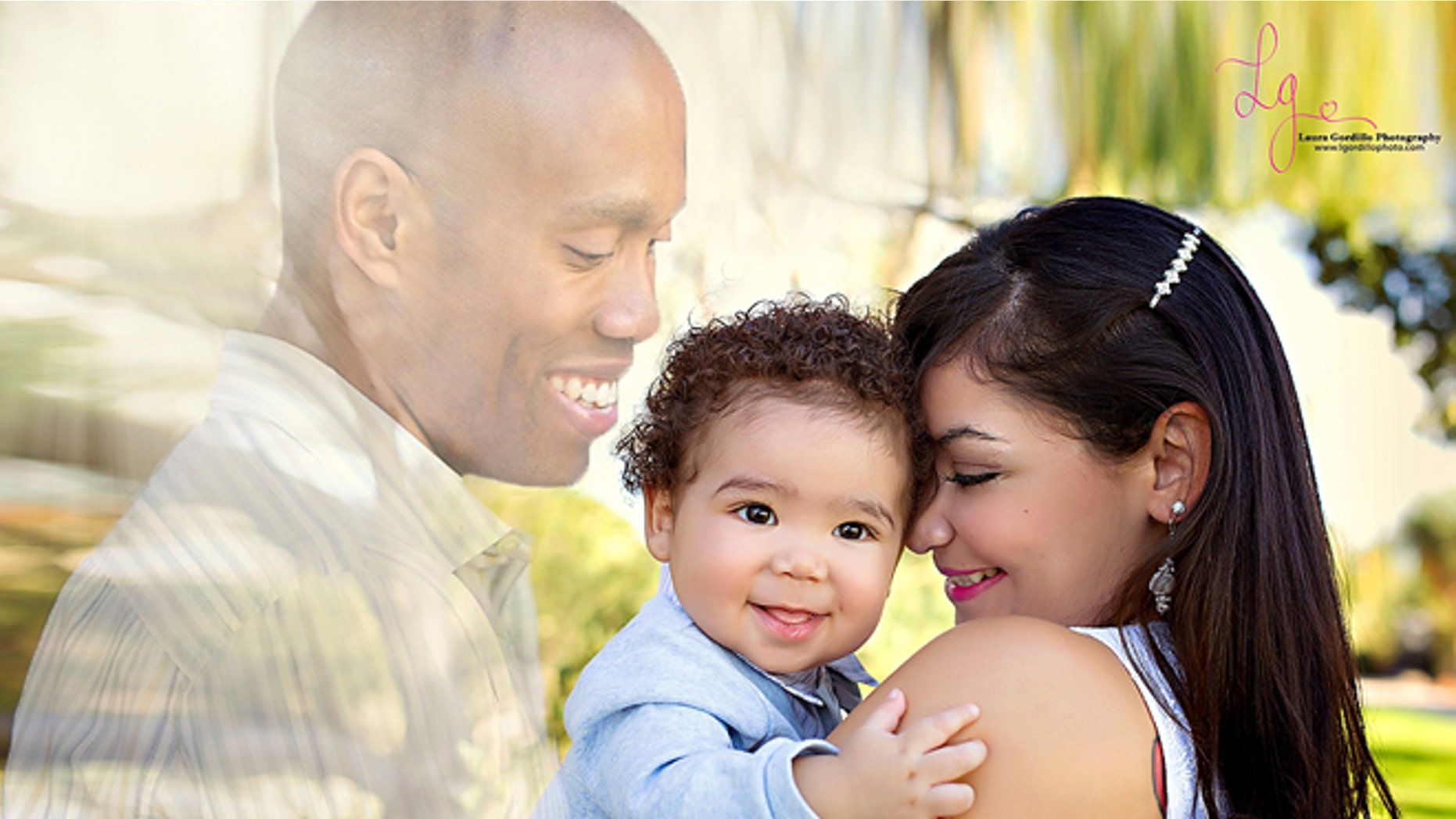 Photographer Laura Gordillo created this image for Stephanie Summers, whose husband Tauberan, left, was tragically killed in a plane crash before their son was born.