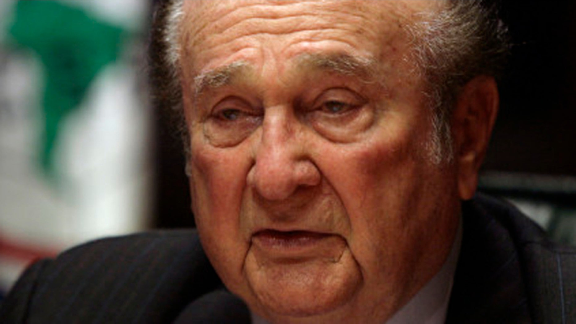Nicolás Leoz speaks during a press conference in Asuncion, Friday, May 8, 2009. (AP Photo/Jorge Saenz)