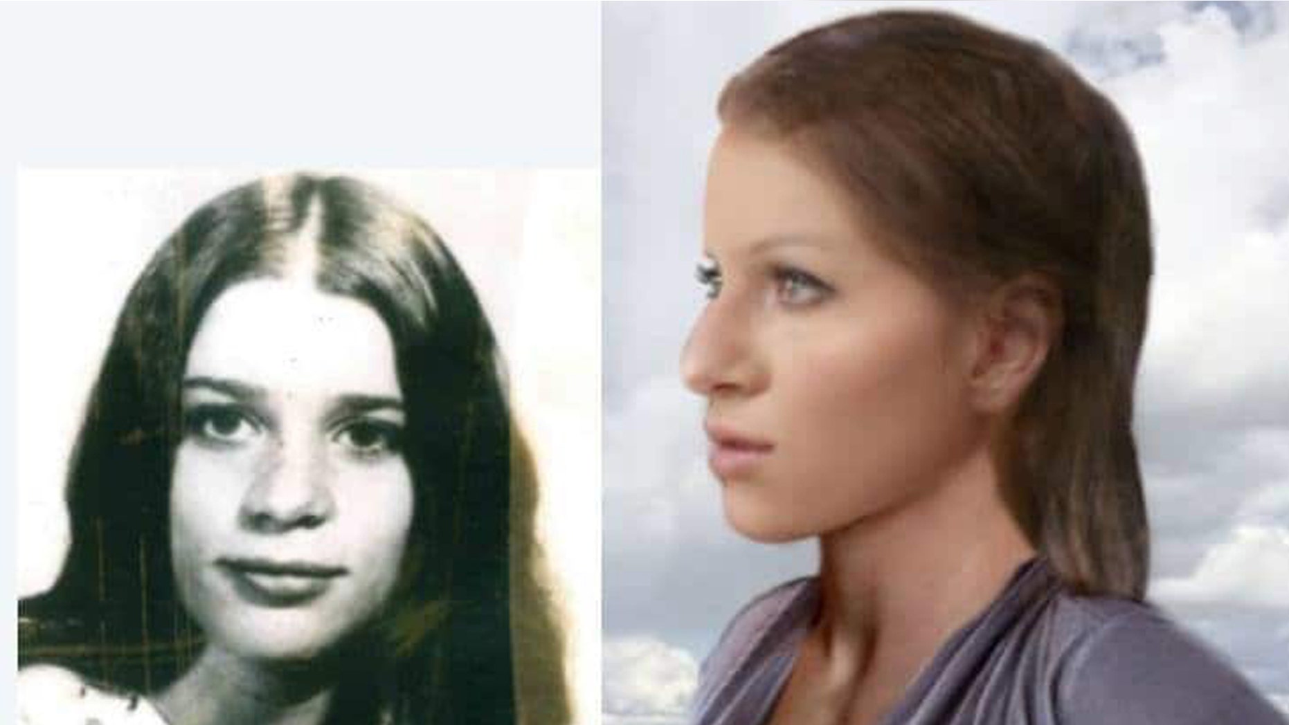 A photo of Linda Pagano and the sketch artist Carl Koppelman came up with based on a photo of unidentified remains in a police file.