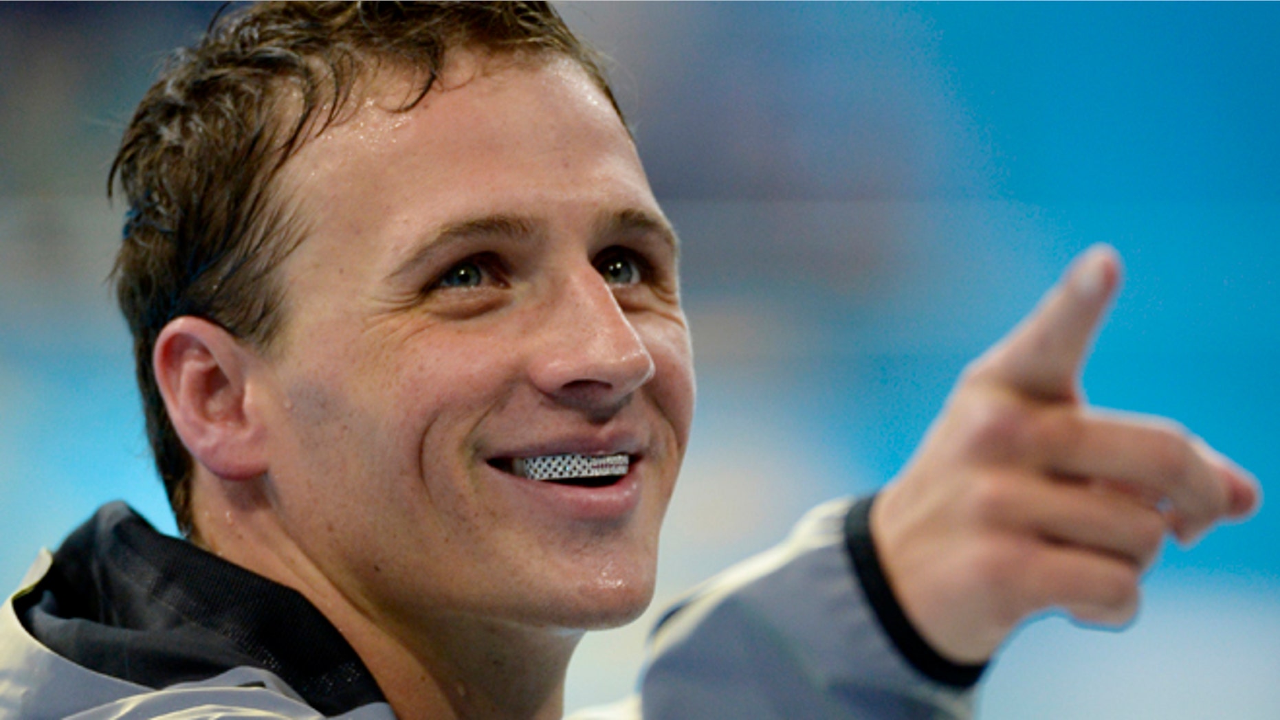 Aug. 2, 2012: United States' Ryan Lochte gestures after receiving his silver medal for the men's 200-meter individual medley swimming final at the Aquatics Centre in the Olympic Park during the 2012 Summer Olympics in London.