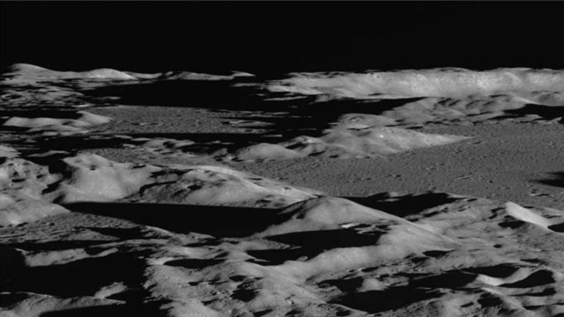 By looking across the landscape rather than straight down, photos from the Lunar Reconnaissance Orbiter emphasize topography and lighting, giving a dramatic view of the lunar terrain.