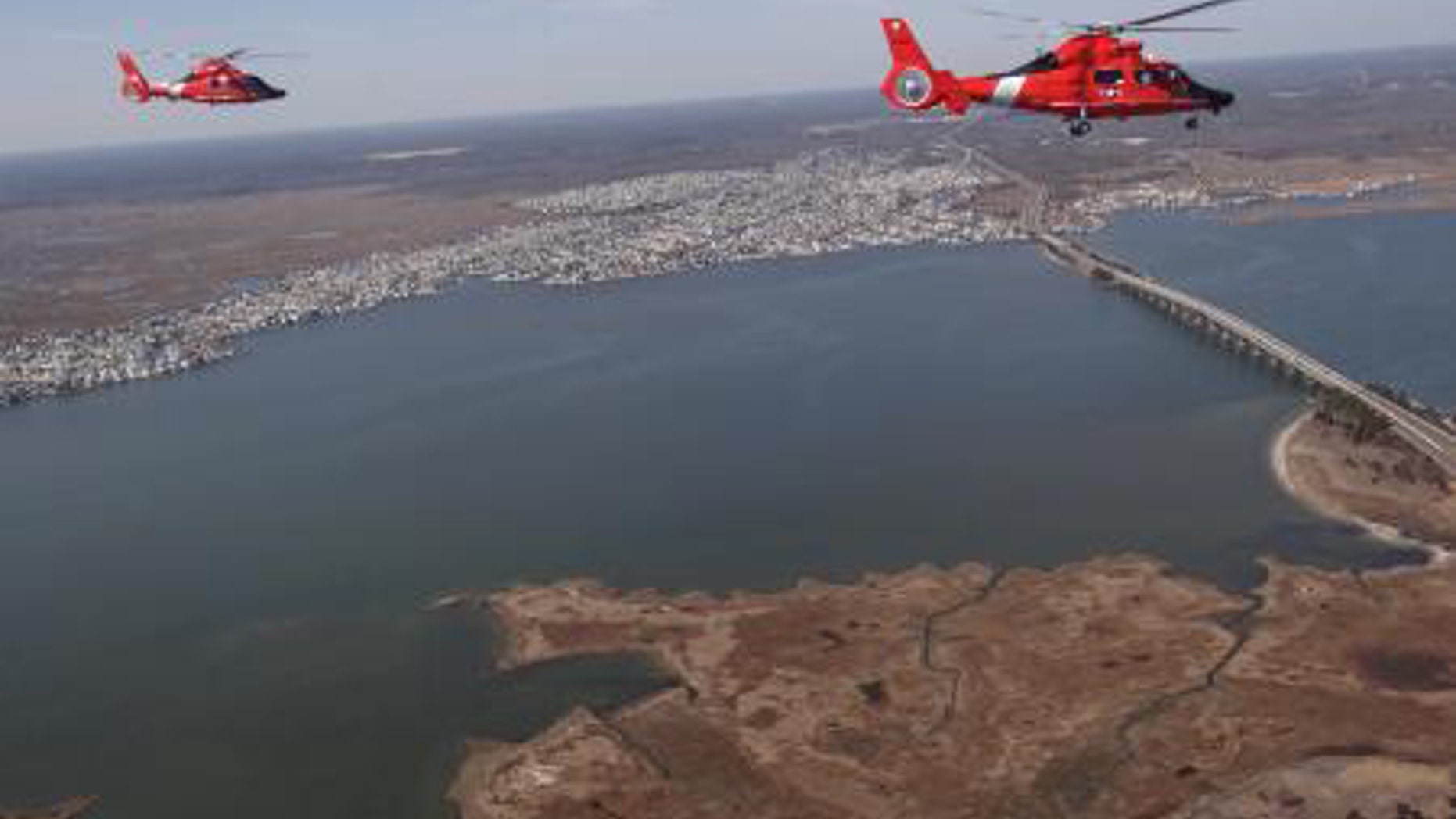 One of the calls resulted in two Coast Guard MH-65 Dolphin helicopters, like those seen here, completing multiple searches of an area alongside a 45-foot response boat, costing an estimated $138,000. (US Coast Guard)