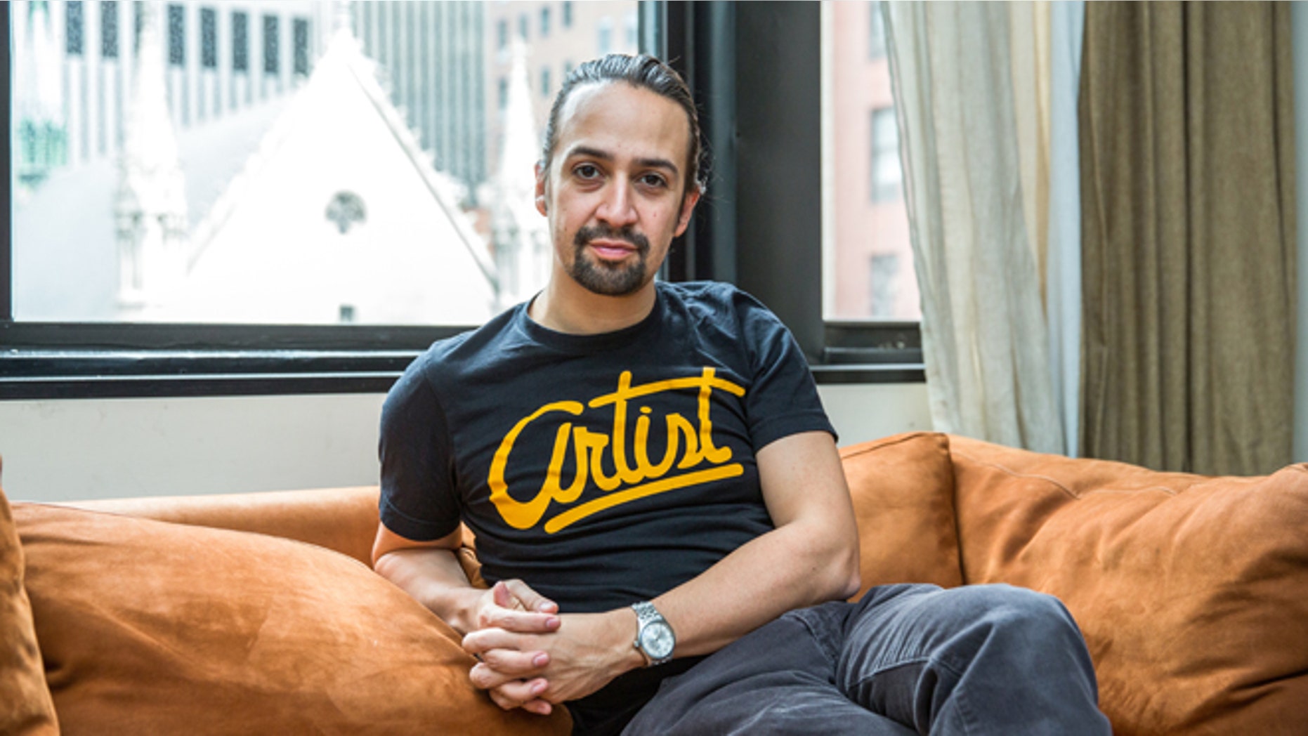 Lin-Manuel Miranda is seen in New York, New York on Tuesday September 2, 2015.