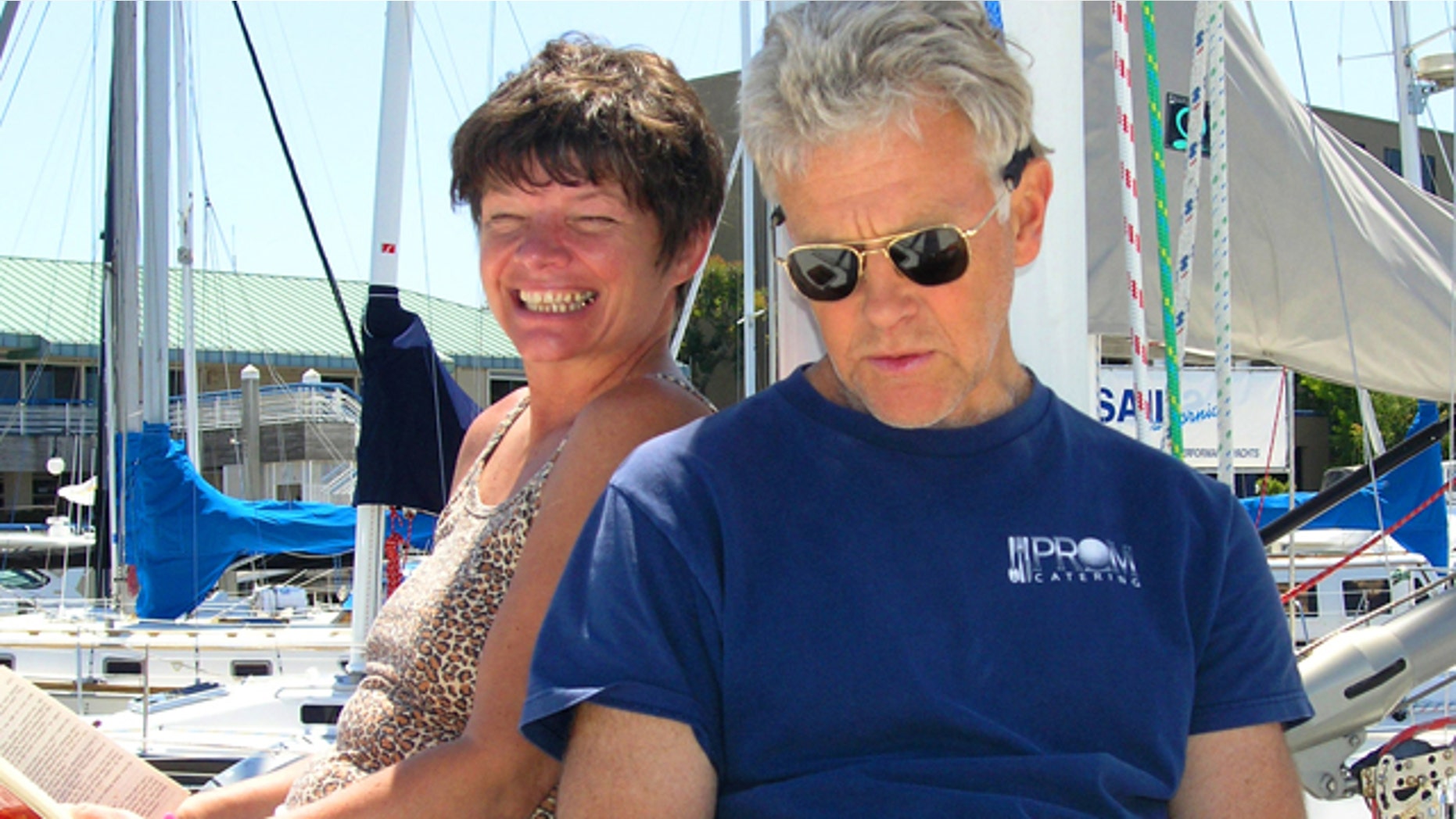 Phyllis Macay and Bob Riggle are seen on a yacht in Bodega Bay, Calif., in this 2005 photo. (AP)