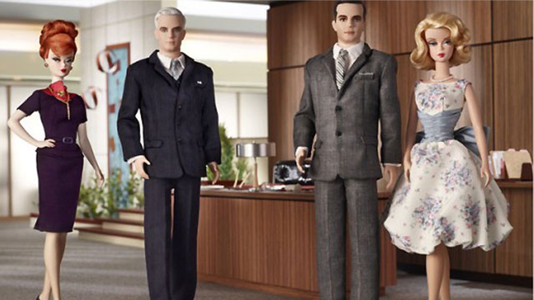 A line of barbies based on the characters of the AMC drama 'Mad Men' is now available for purchase.
