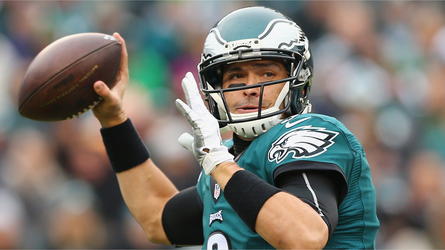 Quarterback Mark Sanchez on November 22, 2015 in Philadelphia, Pennsylvania.