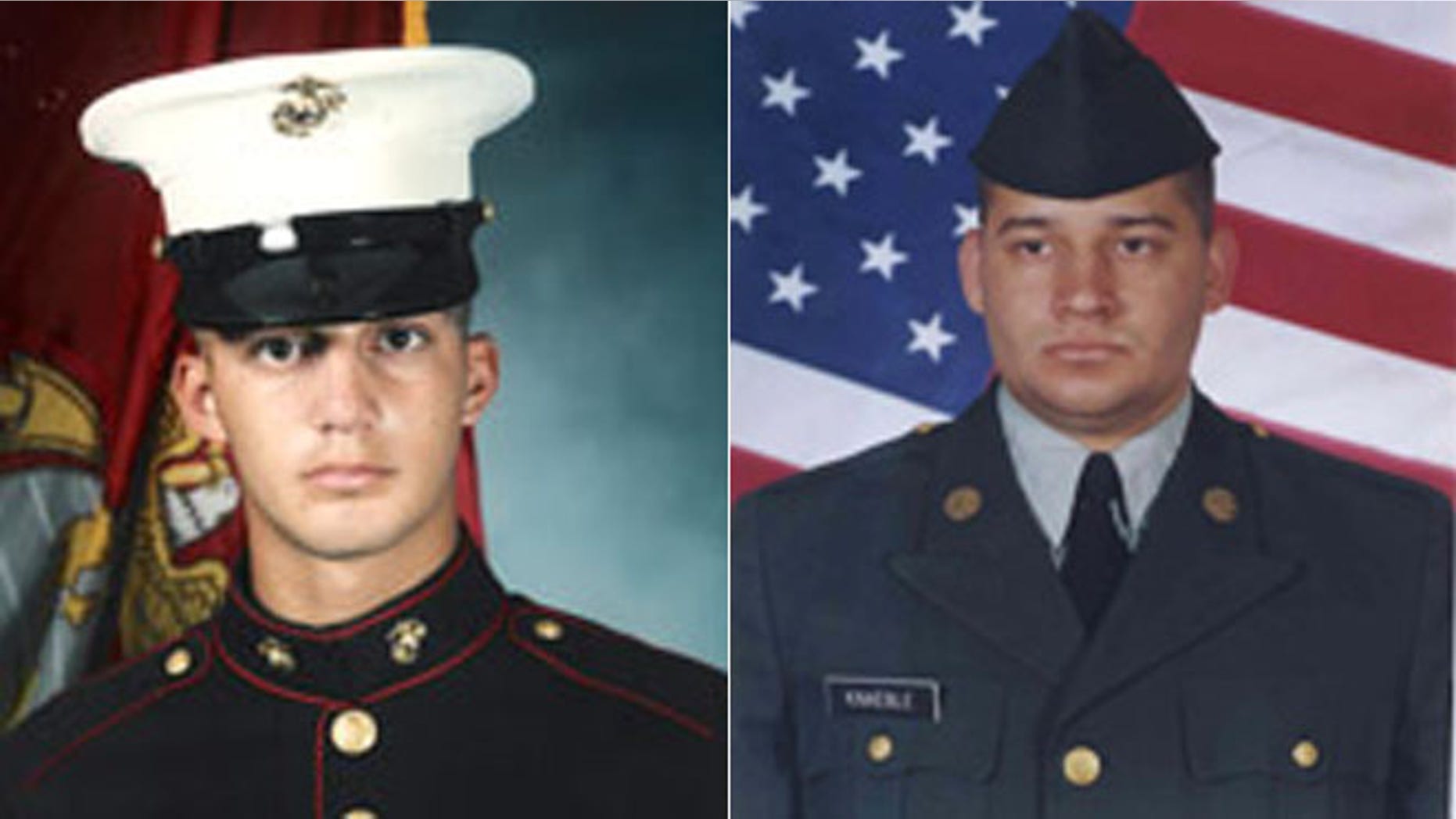The plaintiffs in the case, including veterans Abe Mashal, left, and Raymond Earl Knaeble IV, say being unable to fly has severely damaged their lives, including the ability to travel with their families, attend school and conduct business trips. (ACLU.org)