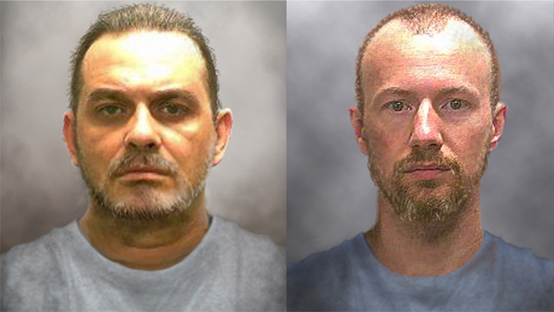 Authorities released time-progressed photos of what escaped inmates Richard Matt, left, and David Sweat, right, might look like after 10 days on the run.