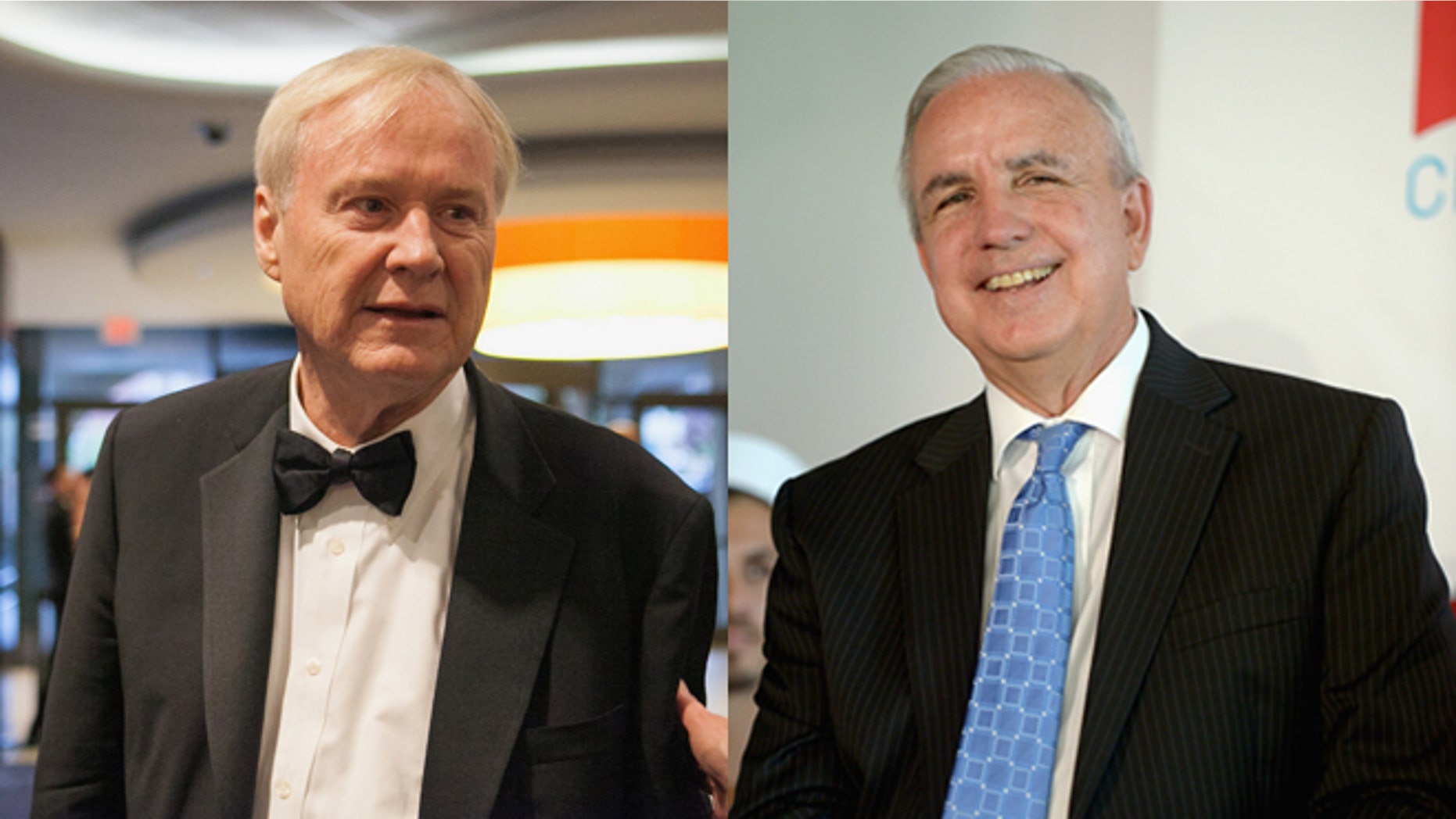 Chris Matthews (left) and Miami-Dade County Mayor Carlos Gimenez. (Photos: Getty Images)