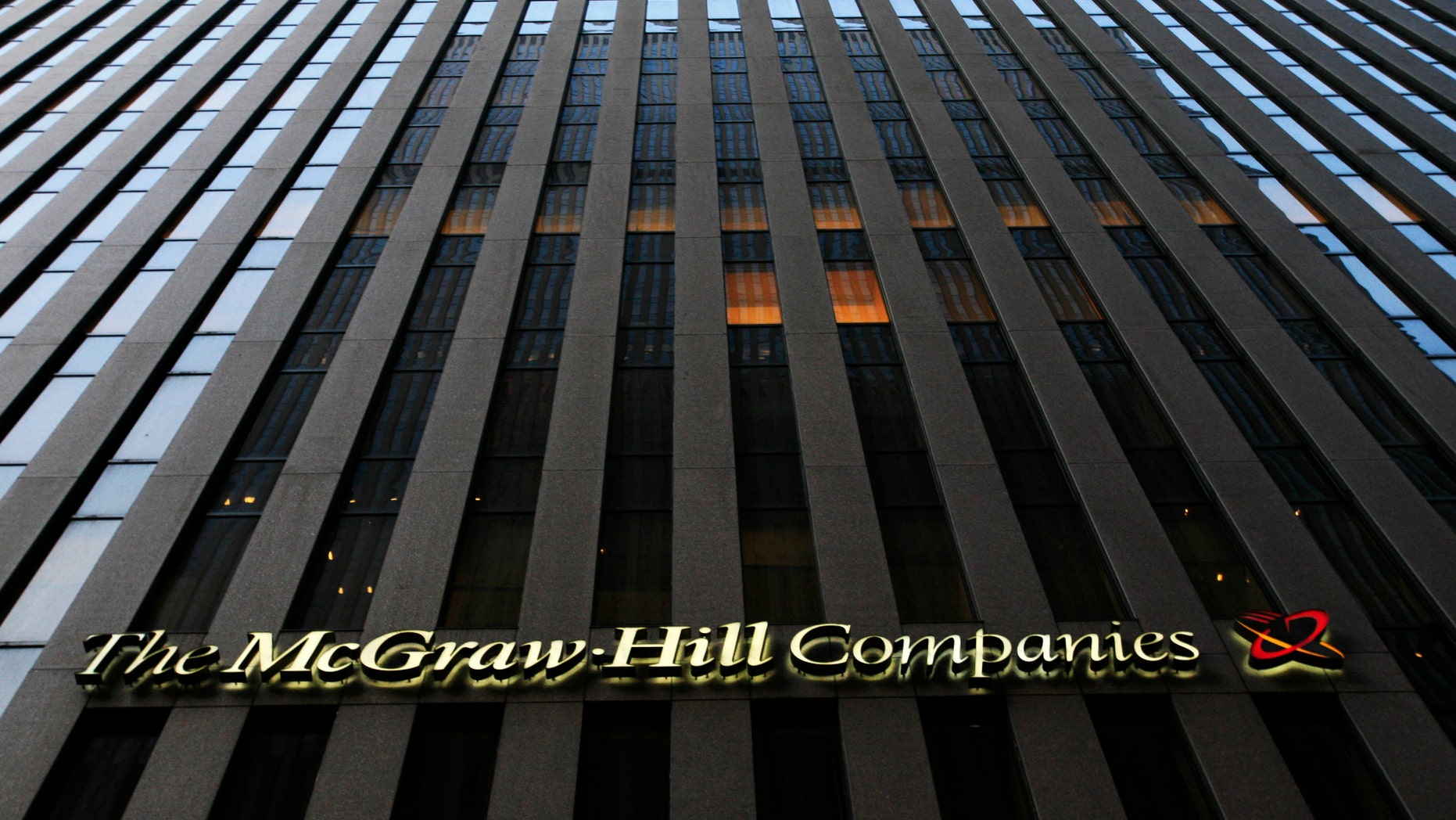 July 13, 2009: The McGraw-Hill Cos. offices in New York. McGraw-Hill Cos., which has been reviewing its businesses, will split up into two companies with one focused on education and the other on capital and commodities markets.