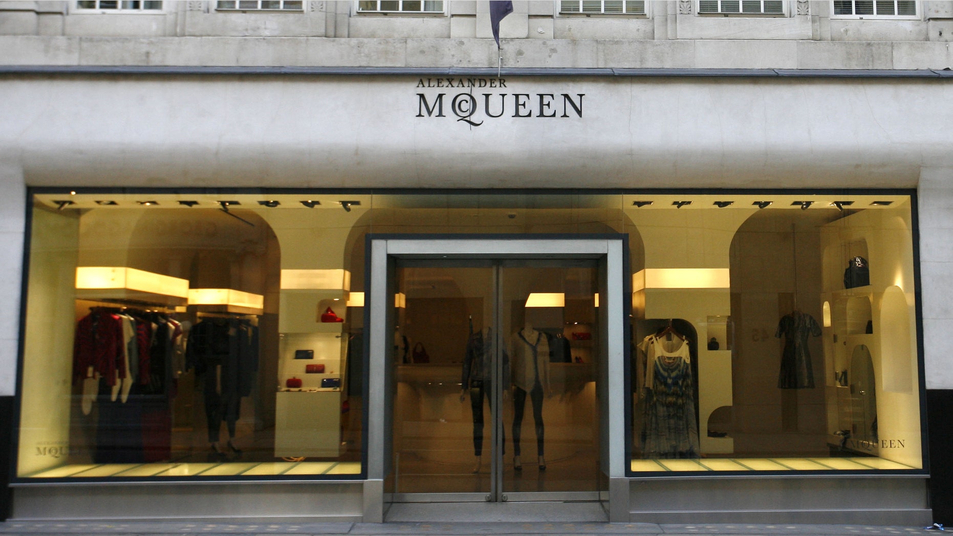 LONDON, UNITED KINGDOM - FEBRUARY 11: General View Of The Alexander McQueen Store on Old Bond St on February 11, 2010 in London, England. The British fashion designer was found dead at his home on Wednesday morning, he was pronounced dead at the scene but Police said they were not treating his death as suspicious. (Photo by Neil Mockford/Getty Images) *** Local Caption *** General View