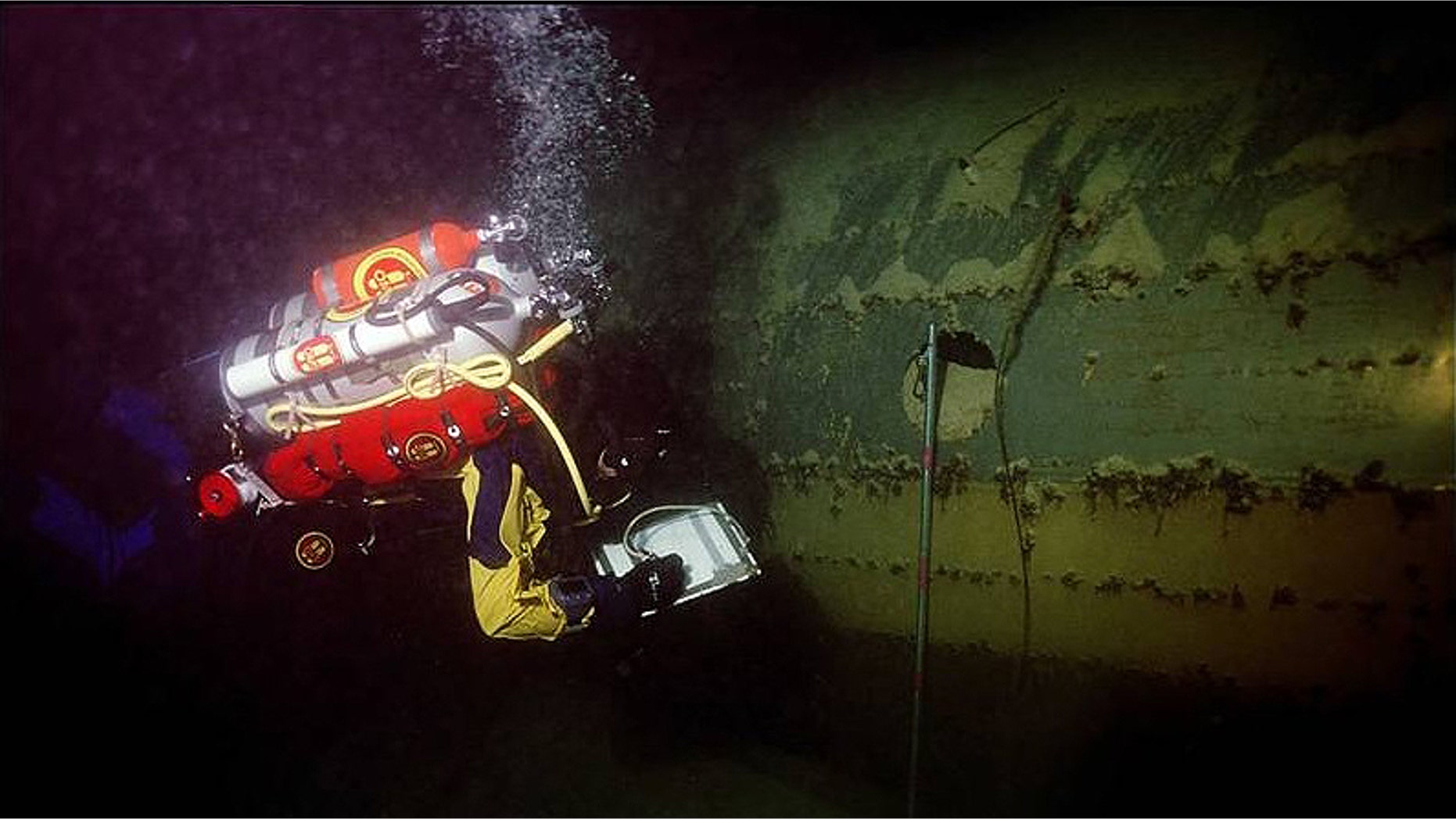 Water levels are at their lowest at Nevada's Lake Mead leading the National Park Sevice to allow permits for recreational diving at the site of a downed B-29 bomber. (National Park Service)