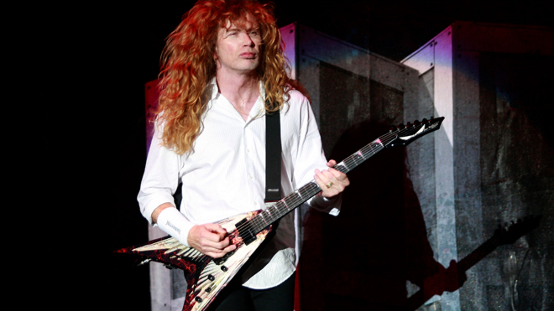 May 30, 2010: Dave Mustaine of U.S band "Megadeth" performs at the Rock in Rio Music Festival in Lisbon. (Reuters)