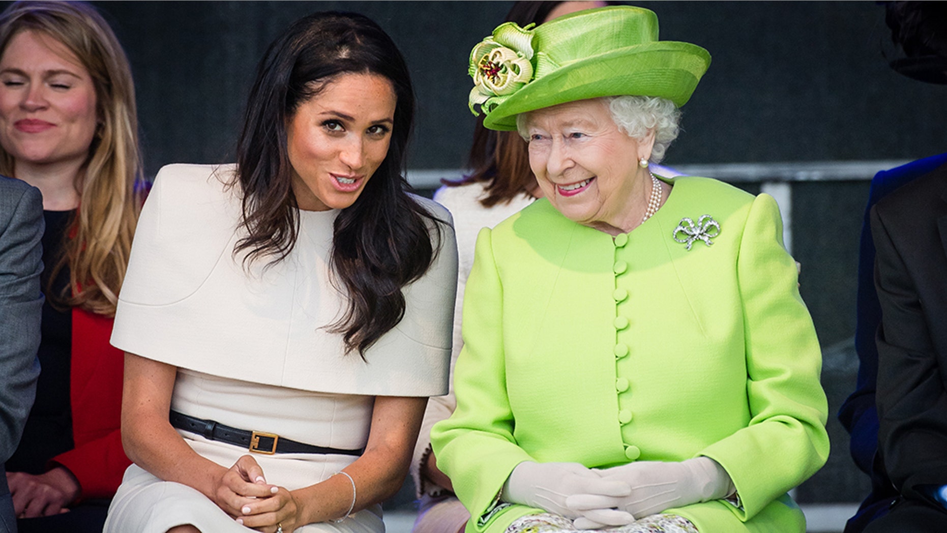 The Queen reportedly gifted Markle a pair of pearl earrings to match her own beloved pair.