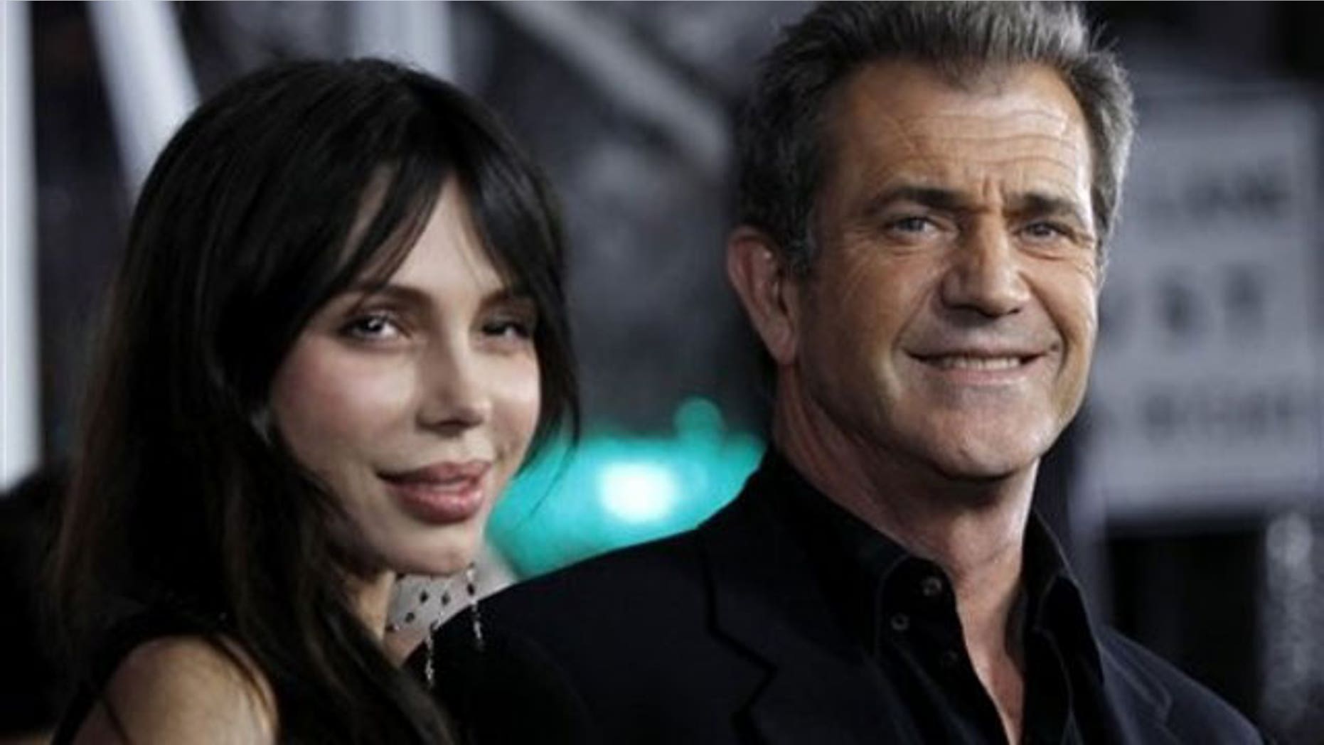 Mel Gibson with ex-girlfriend Oksana Grigorieva, whose sister allegedly leaked tapes of Mel's rants.