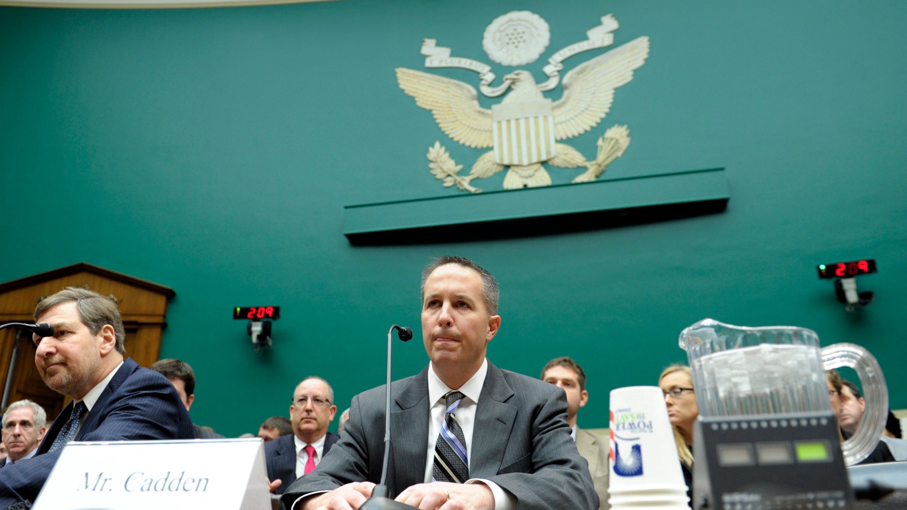 NECC President, co-owner, and Director of Pharmacy Barry Cadden arrives on Capitol Hill in Washington to testify before the House Energy subcommittee.
