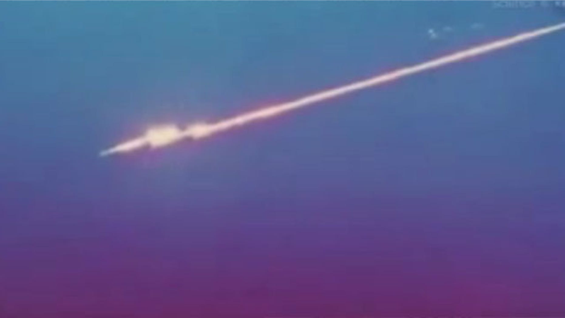 April 22, 2012: A fireball lights up the sky.