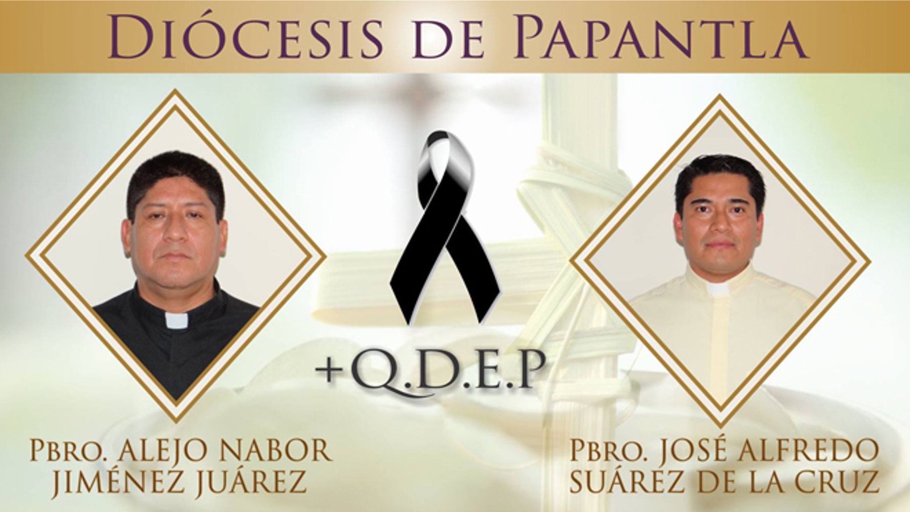 Priests Alejo Nabor Jimenez Juarez, left, and Jose Alfredo Juarez de la Cruz.
