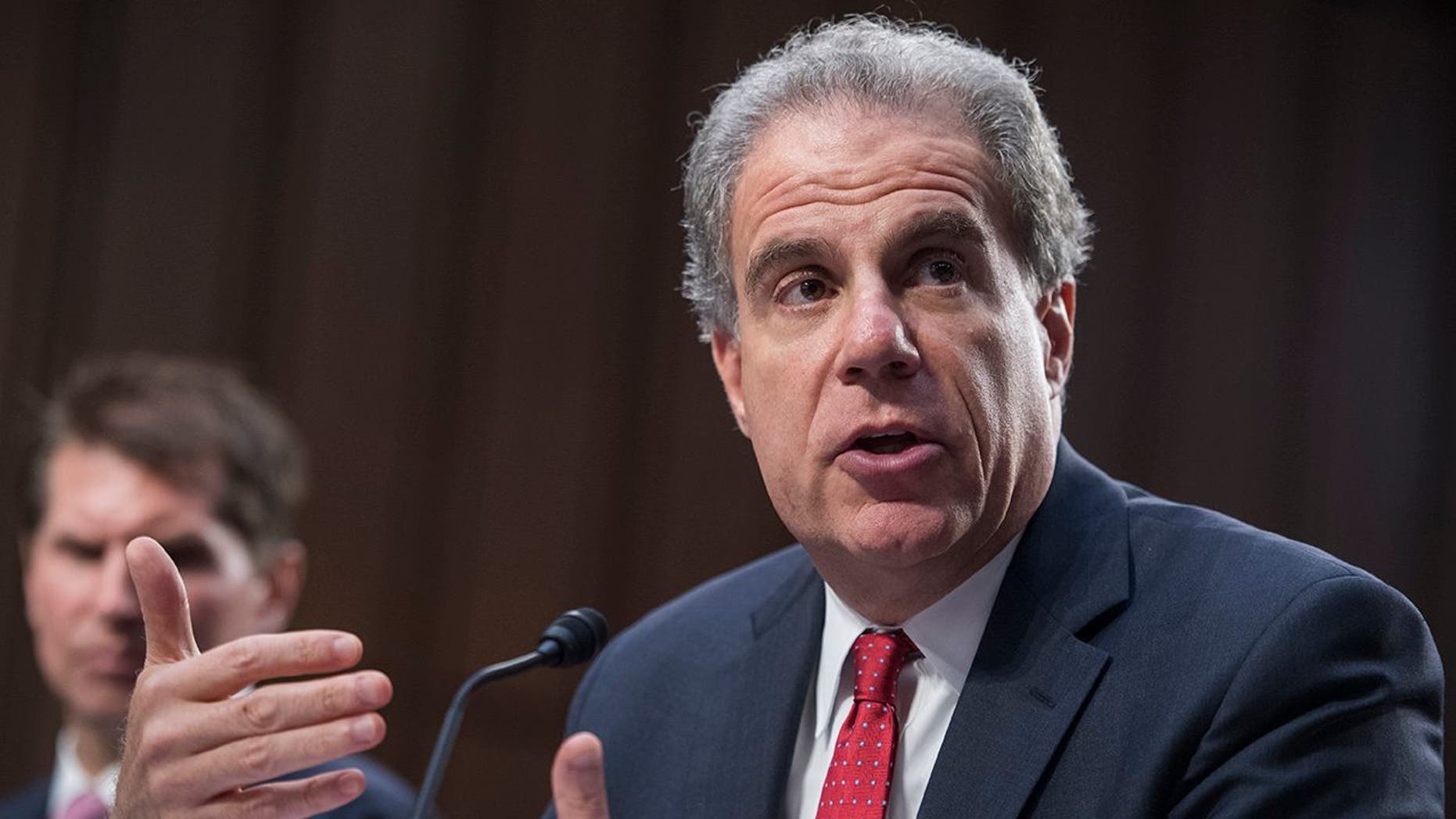 Michael Horowitz, inspector general of the Justice Department. (Photo By Tom Williams/CQ Roll Call) (CQ Roll Call via AP Images)