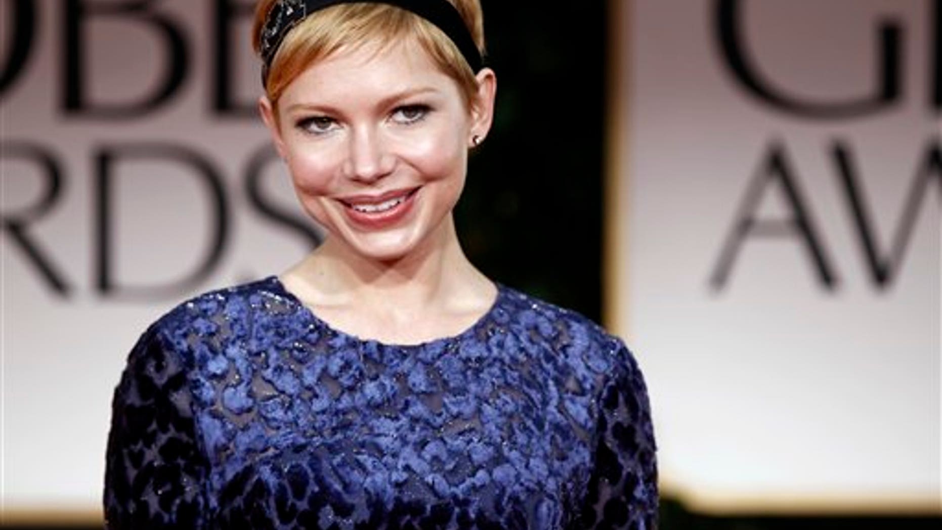 Michelle Williams at the 2012 Golden Globe Awards (AP)