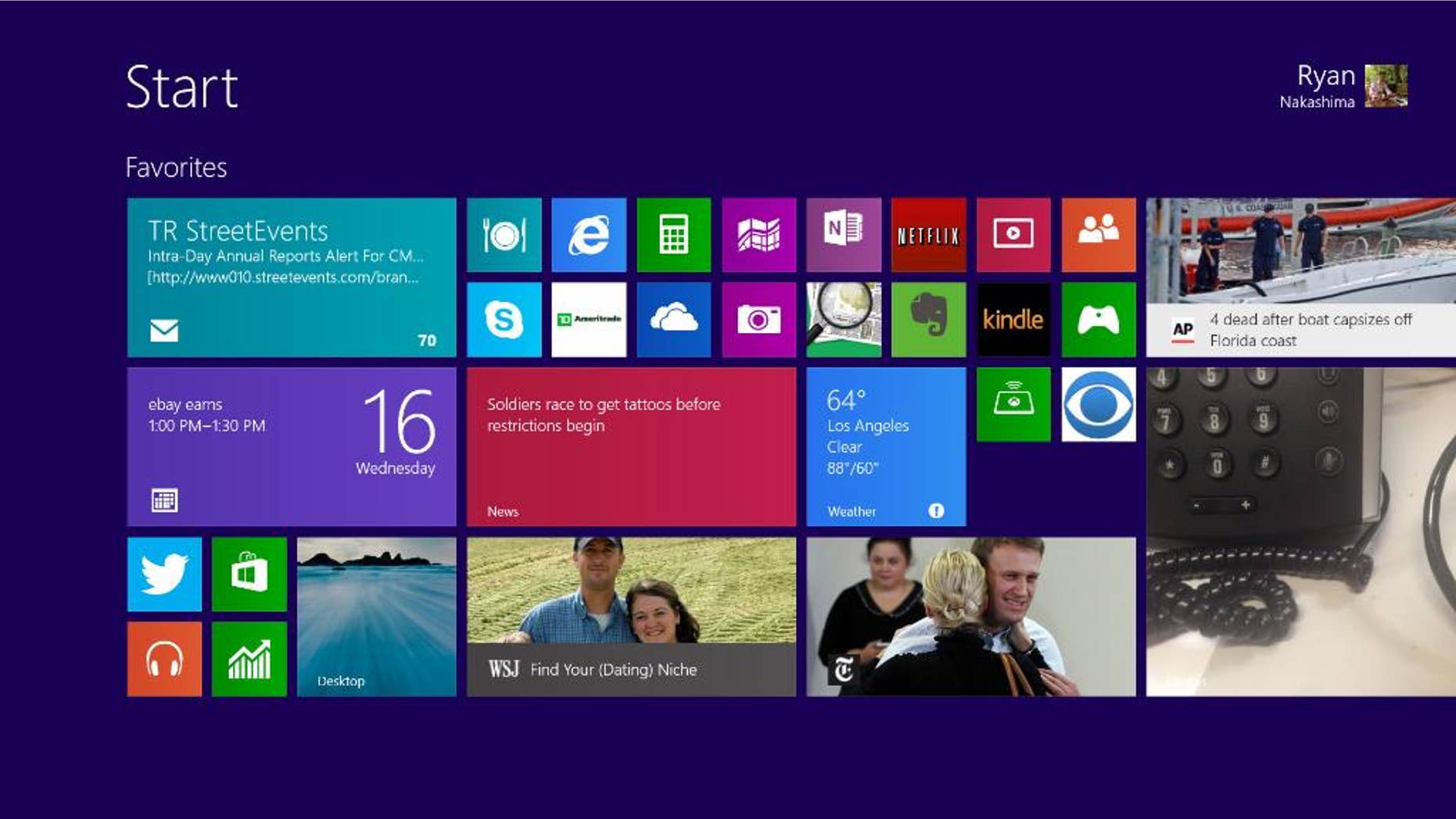 This Wednesday, Oct. 16, 2013 file image shows a pre-release version of Windows 8.1 on a tablet in Los Angeles. A new, yet-unnamed Windows update is expected this spring, just months after the Windows 8.1 update came out.