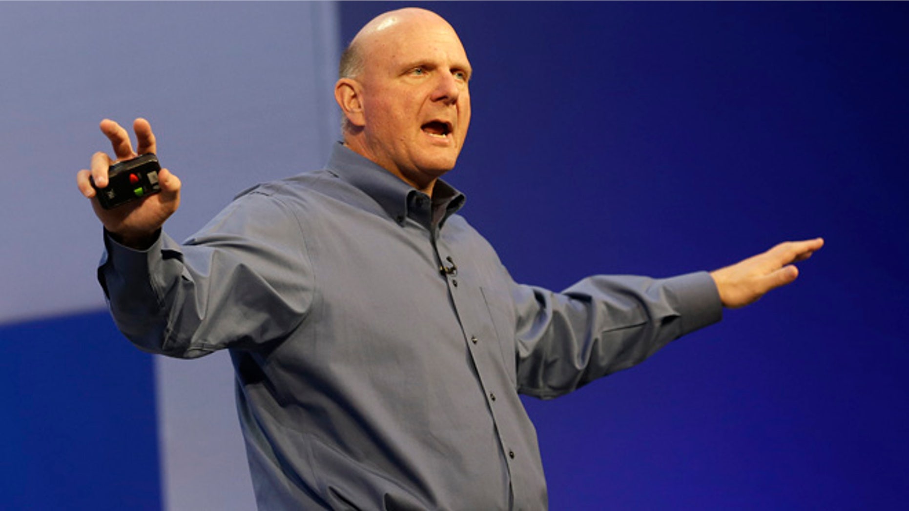 Microsoft CEO Steve Ballmer speaks at an event in San Francisco.