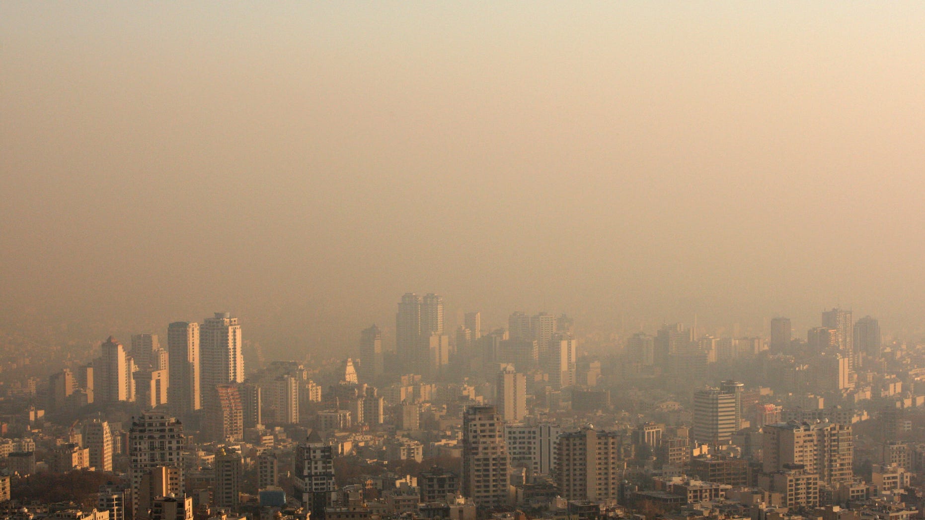 Dec. 1: Rooftops shrouded in polluted air in Tehran, Iran.