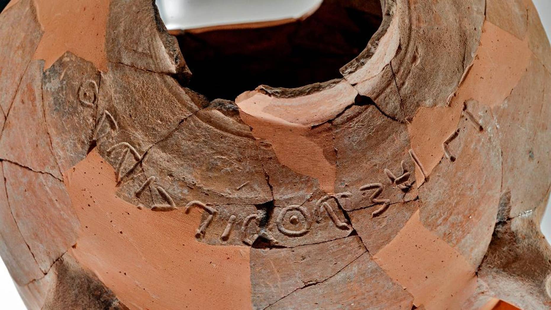 Israeli archaeologists find rare 3,000yearold inscription of name