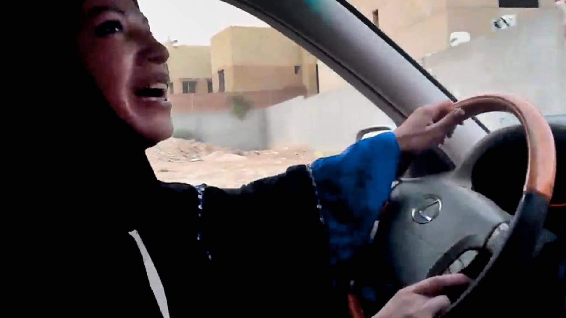 June 17, 2011: A Saudi Arabian woman drives a car as part of a campaign to defy Saudi Arabia's ban on women driving, in Riyadh, Saudi Arabia