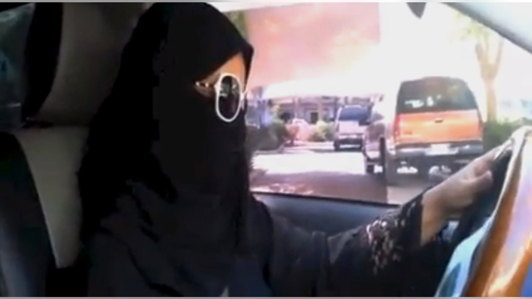 Oct. 26, 2013: In this image made from video provided by the Driving campaign, which has been authenticated based on its contents and other AP reporting, a Saudi woman drives a vehicle in Riyadh, Saudi Arabia.