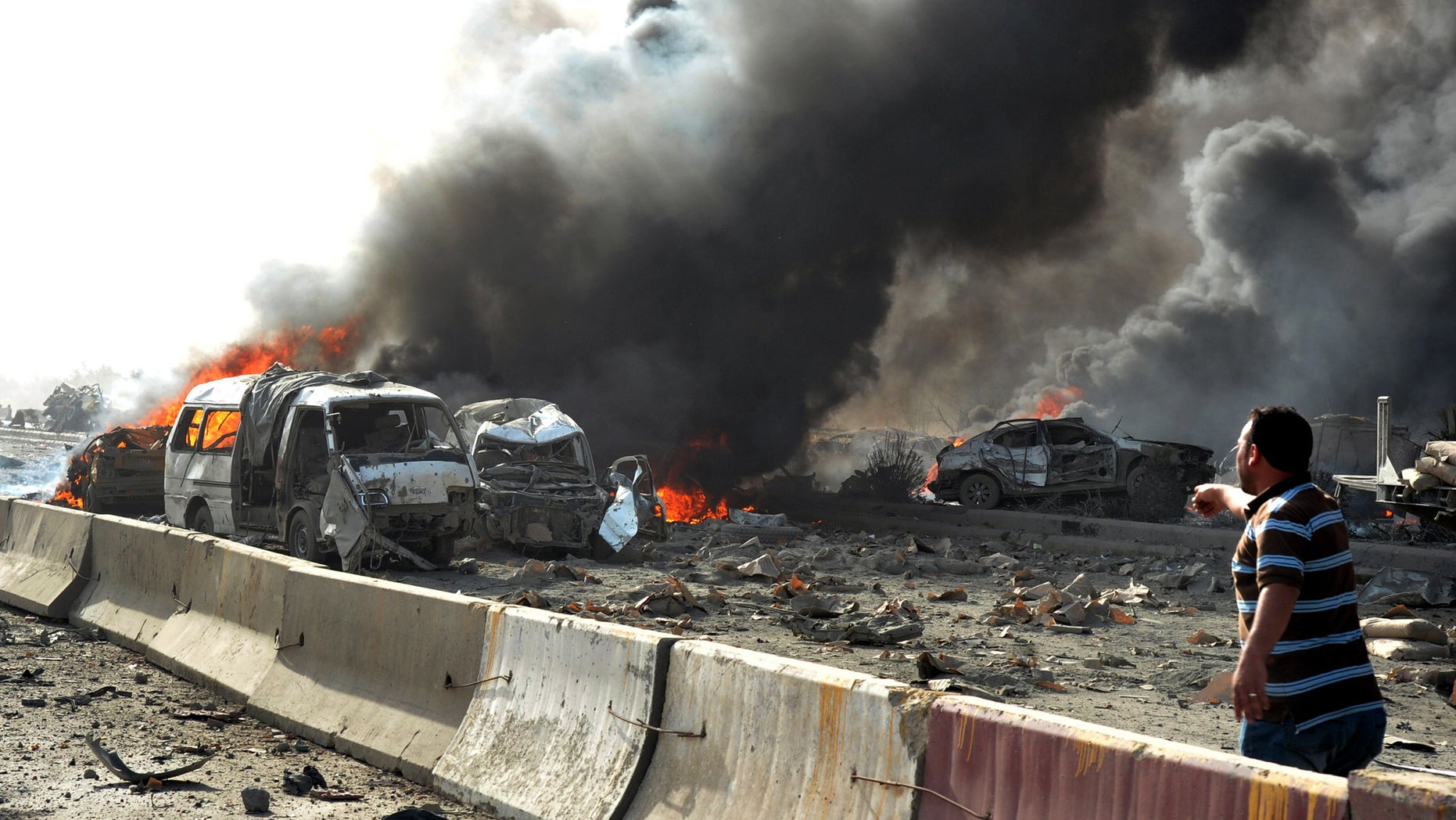 The terrorists behind attacks in Syria like this bombing in Damascus could bring their violence to western shores, says one lawmaker.