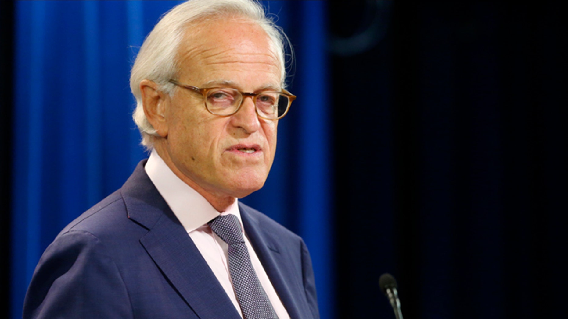 July 29, 2013: Former U.S. Ambassador to Israel Martin Indyk speaks at the State Department in Washington.