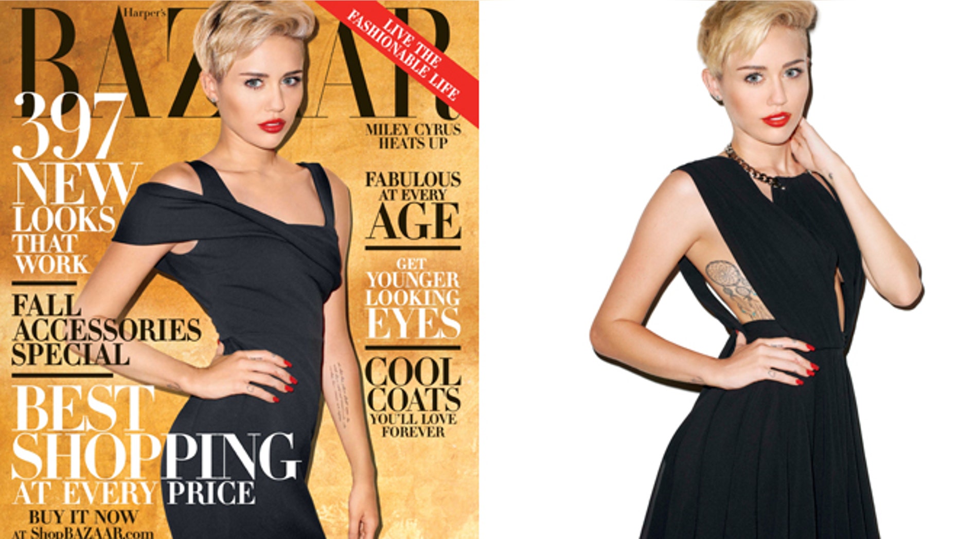 Miley Cyrus graces the cover of Harper's Bazaar, on newstands Sept. 24, 2013.