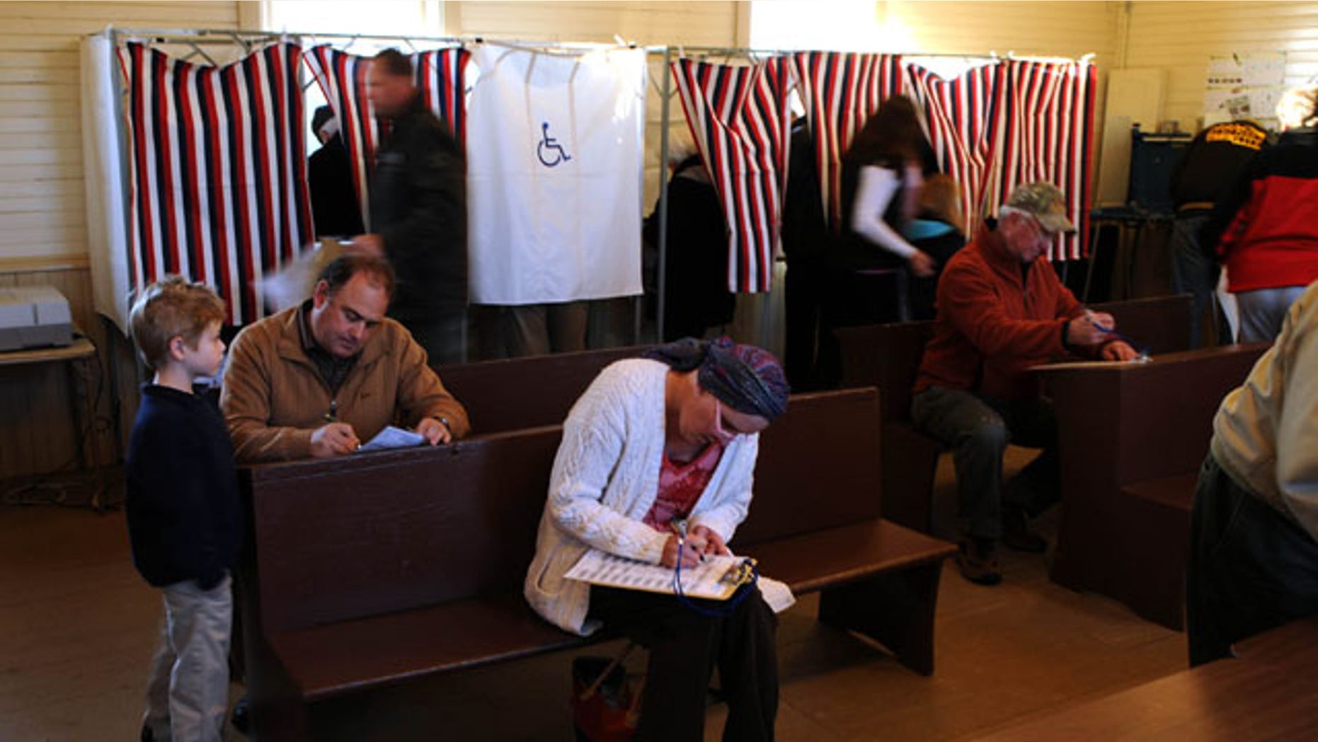 Nov. 2: Voters cast their ballots at May Town Hall in May Township, Minn. The Minnesota GOP calls complaints about counting machines in several polling locations "completely unacceptable."