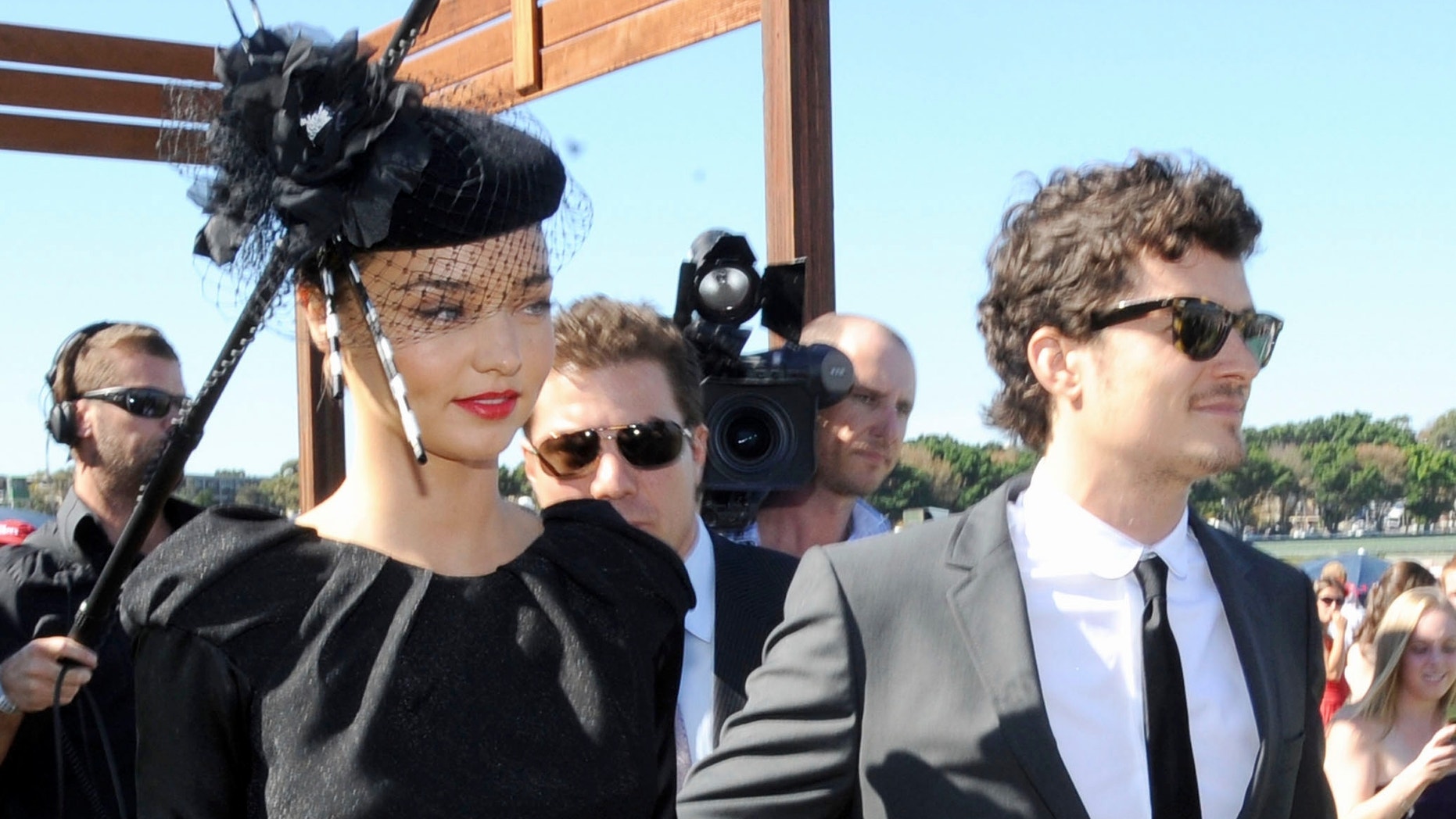April 26, 2008: Actor Orlando Bloom and his then-girlfriend, Australian actress and top model Miranda Kerr, arrive for Doncaster Day at the Royal Randwick Racecourse in Sydney. The pair were recently wed in a ceremony from which most of Miranda's family was excluded.