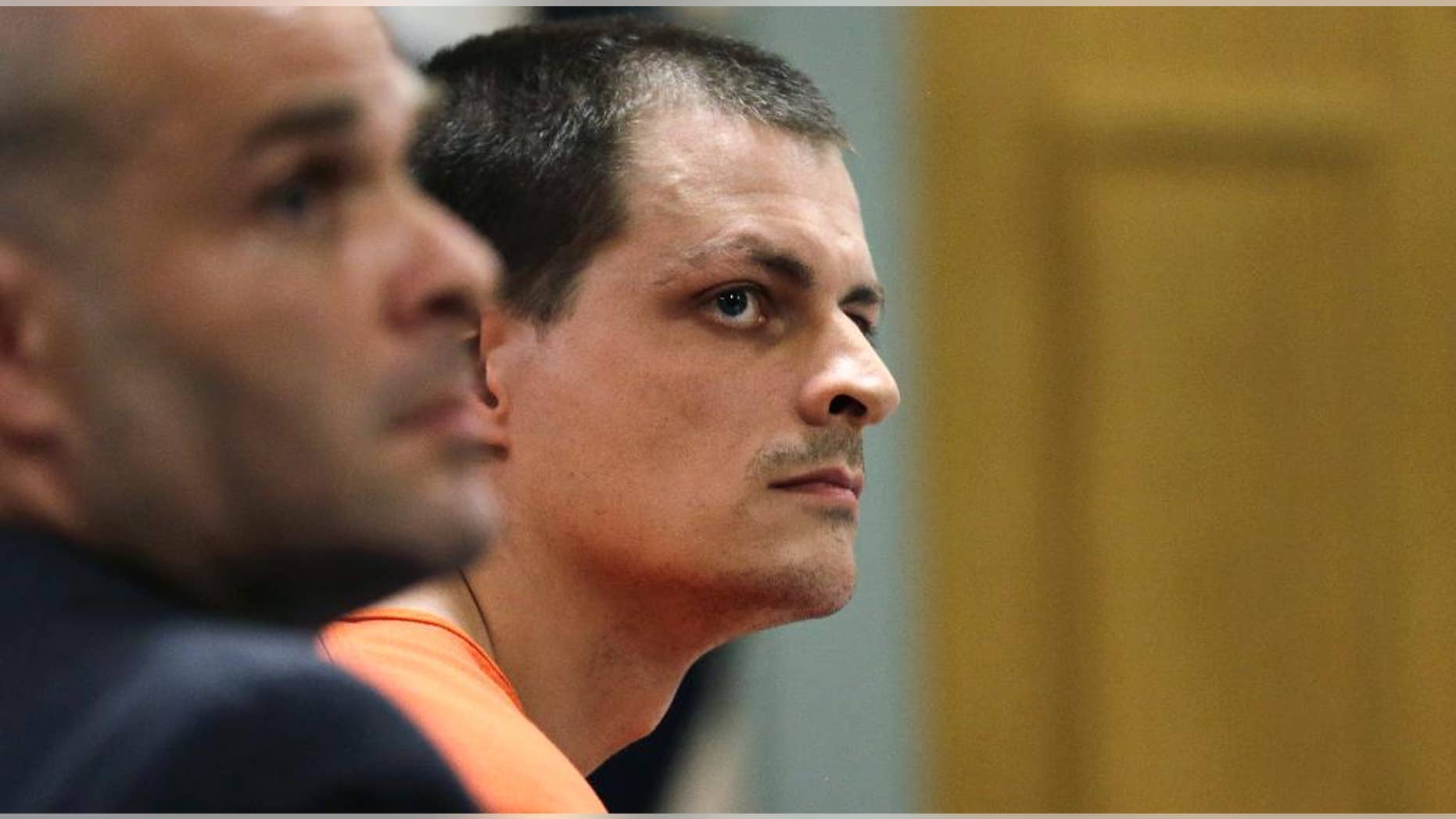 FILE In this photo taken July 29, 2014 in Conway District Court in Conway, N.H., Nathaniel Kibby, of Gorham, N.H. listens during his arraignment charged with kidnapping Abigail Hernandez nine months ago. In response to a motion by the Associated Press to unseal the arrest warrant affidavit underlying Kibby's July 28th arrest a New Hampshire judge released additional information Wednesday Nov. 12, 2014 on the arrest of Kibby in connection with the 9-month disappearance of teen Abigail Hernandez. (AP Photo/Charles Krupa, Pool, file)