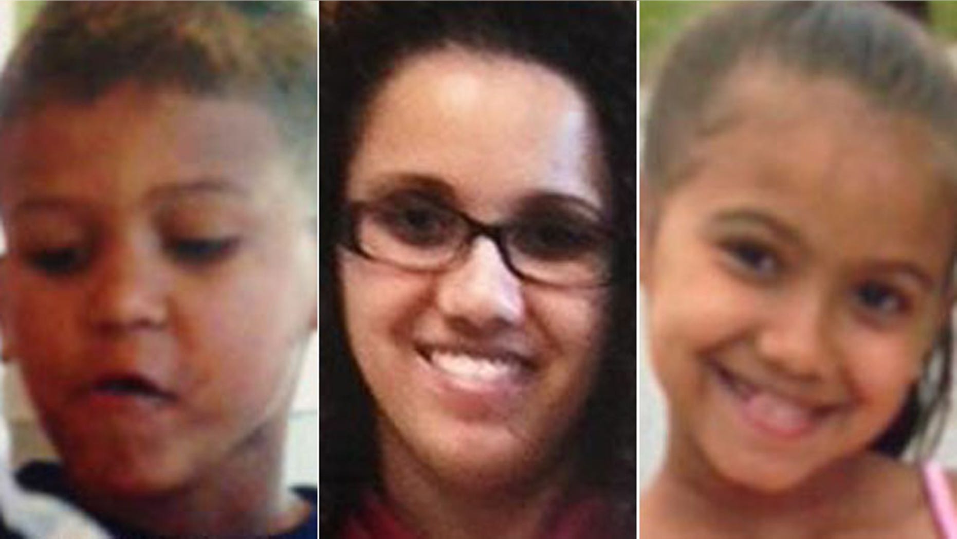 These undated photos show Michael Otto, 8, Yessenia Suarez, 28, and Thalia Otto, 9, who were reported missing after family members requested a well-being check on Wednesday.
