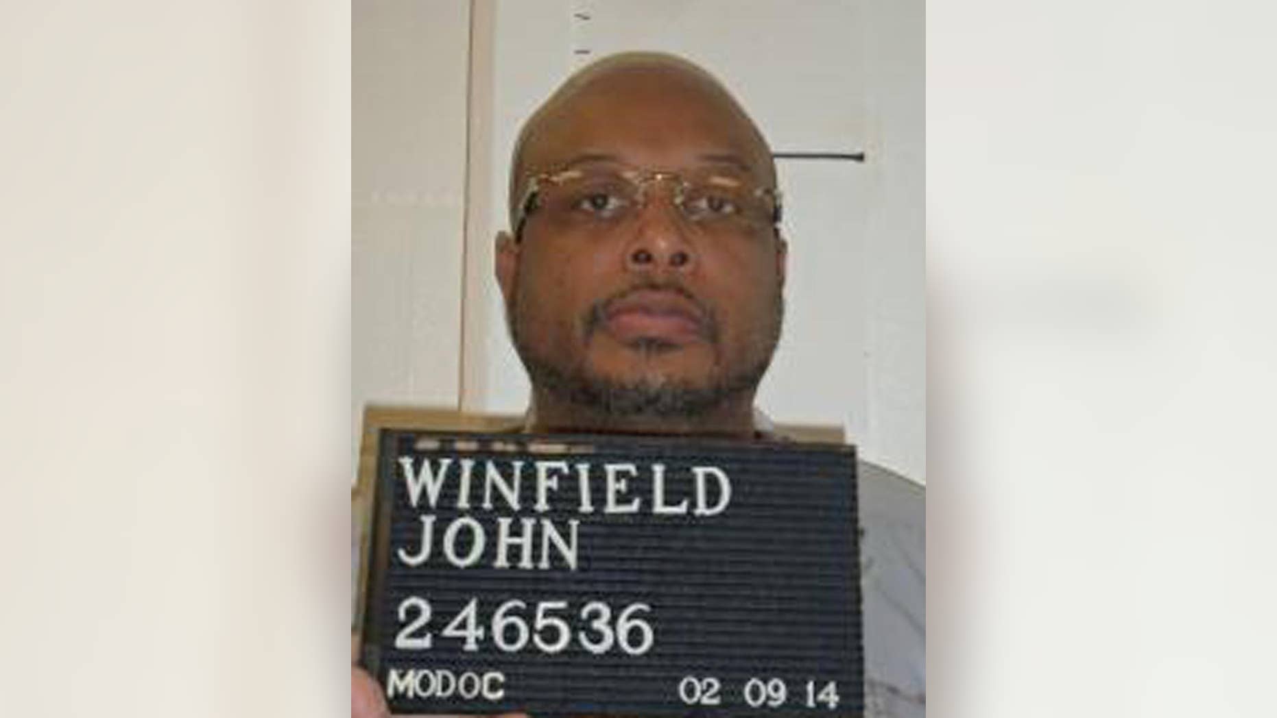 FILE - In this Feb. 9, 2014 file photo provided by the Missouri Department of Corrections is John E. Winfield. Winfield, was executed ten minutes after midnight Wednesday, June 18, 2014. He was one of three set to die this week as states move ahead with plans to carry out the death penalty. (AP Photo/Missouri Department of Corrections, File)