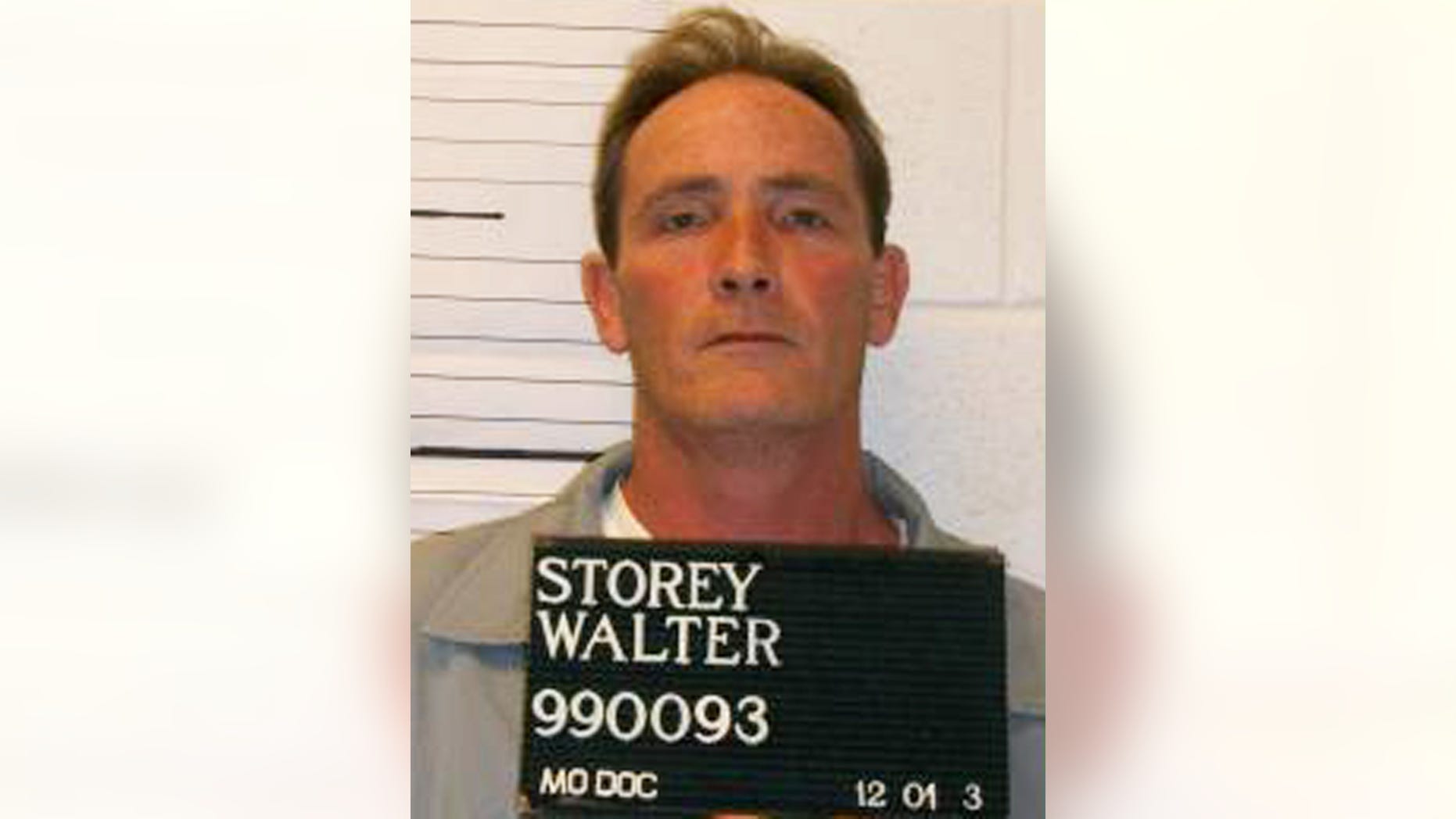 Feb. 10, 2015: In this Jan. 1, 2012 photo provided by the Missouri Department of Corrections is Walter Storey of St. Charles, Mo., who faces the death penalty for killing Jill Frey in 1990.