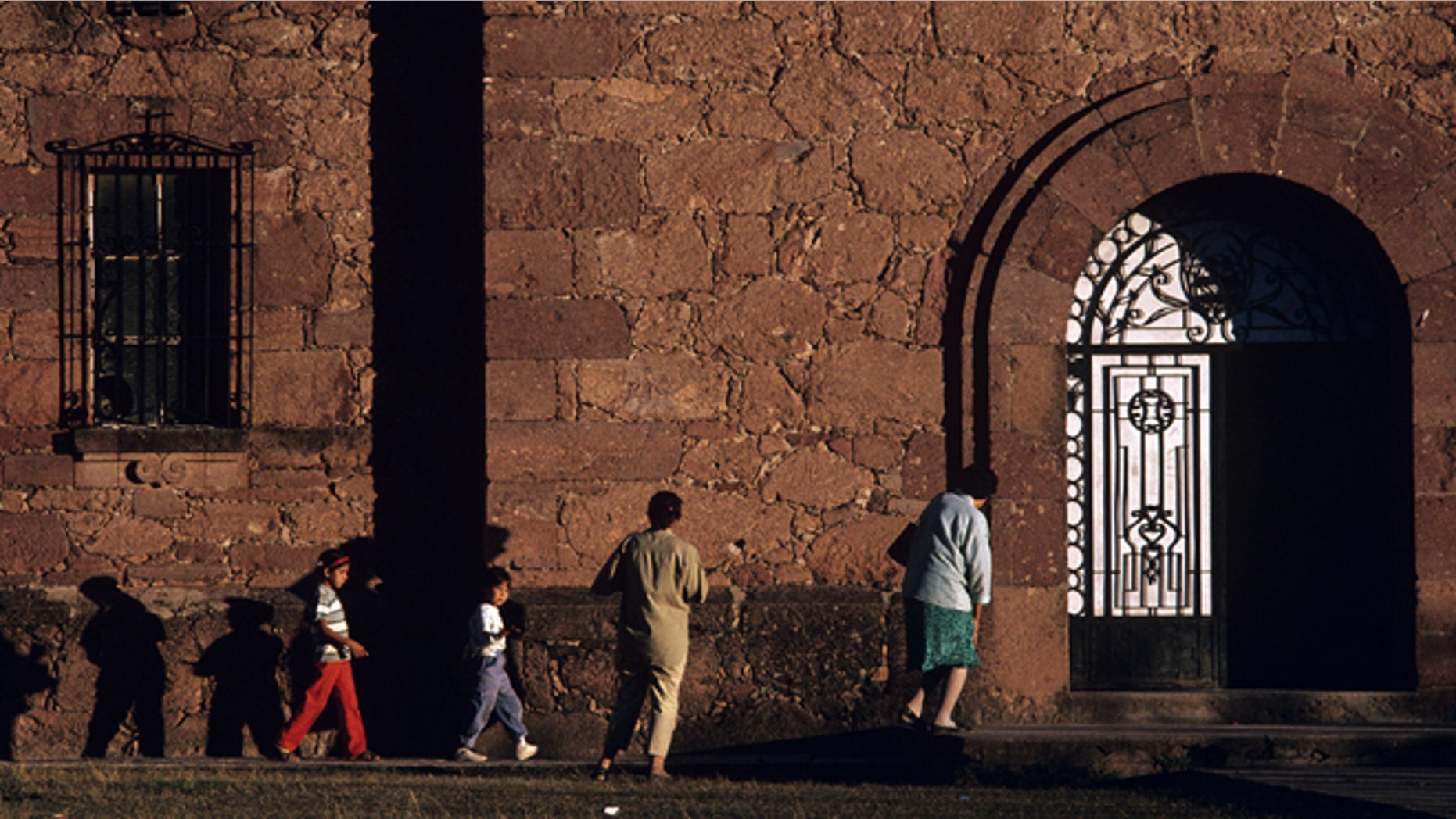 An old village church in the Mexican city of Los Mochis in Sinaloa near the Sea of Cortez.