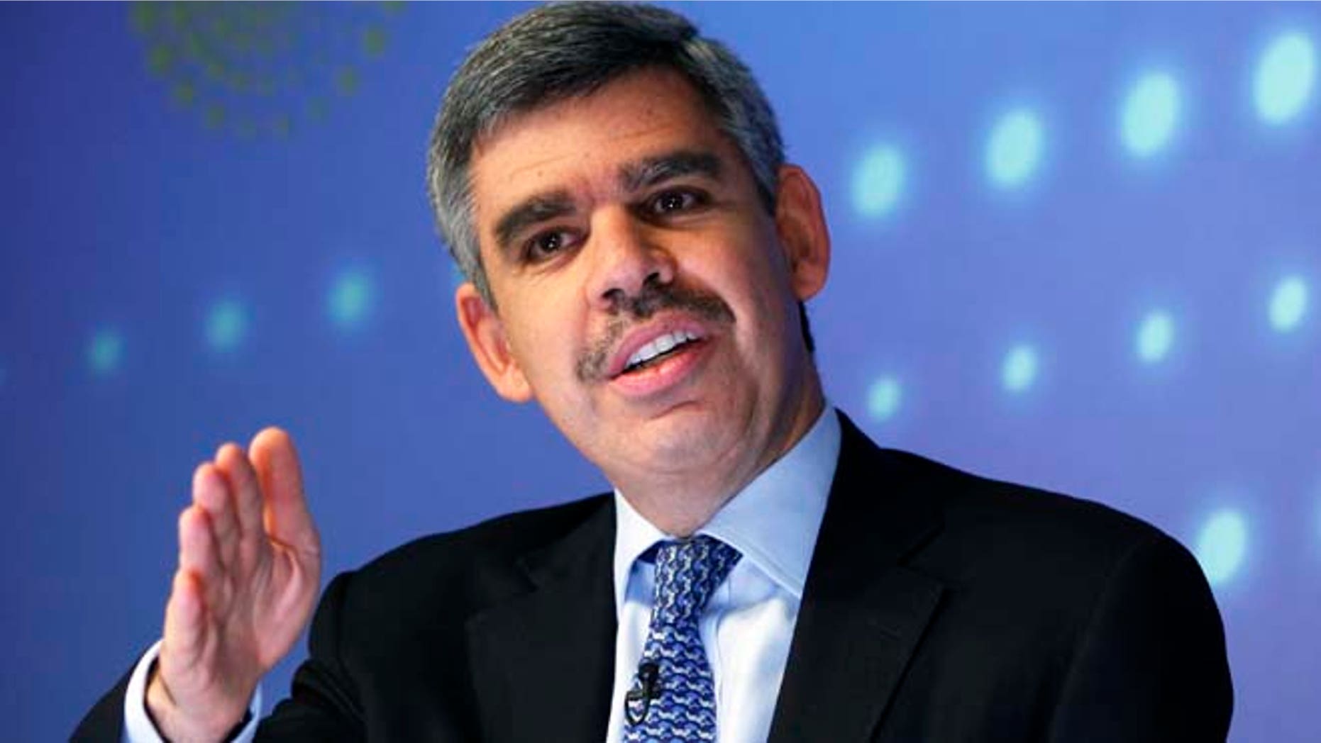 Former PIMCO Chief Executive Officer and Co-Chief Investment Officer Mohamed El-Erian speaks during an interview at Thomson Reuters.