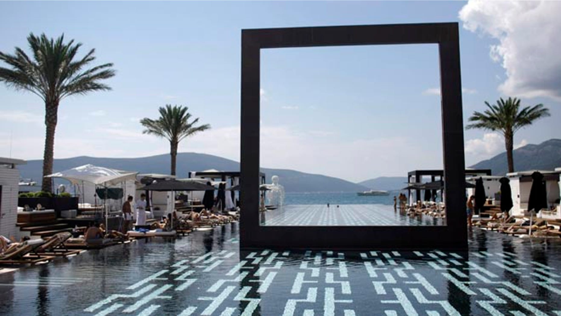 Aug. 12, 2012: A view of the infinity pool at the Porto Montenegro resort.
