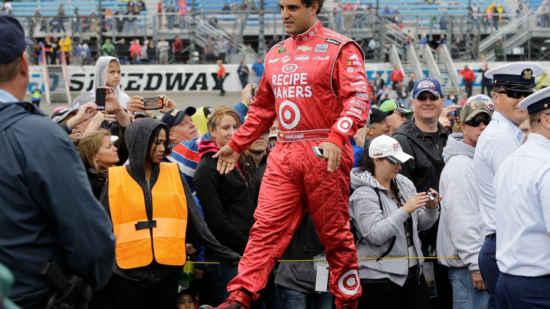 Juan Pablo Montoya, of Colombia, at Chicagoland Speedway in Joliet, Ill., Sunday, Sept. 15, 2013.