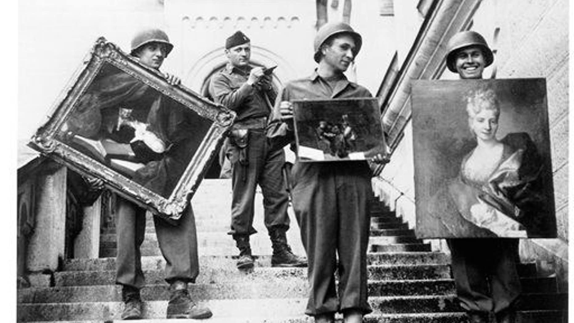 The Monuments Men recover paintings from Neuschwanstein castle in Germany in May 1945.