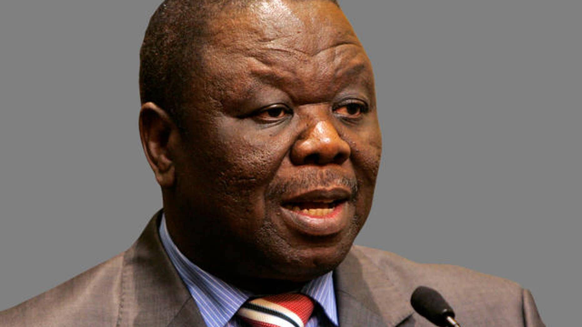 A 2009 file photo of Zimbabwe Prime Minister Morgan Tsvangirai, who says there is "nothing wrong" with people demanding more freedoms in Egypt and Tunisia.